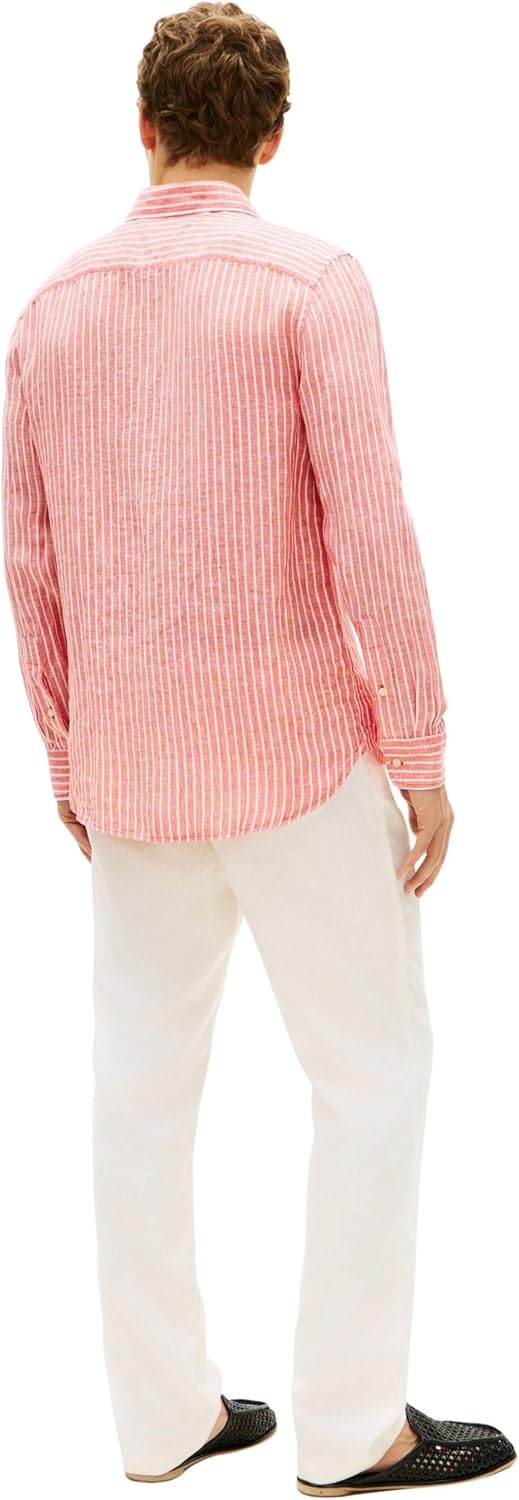 Thumbnail 1 de Tommy Hilfiger Linen Bengal Stripe RF Shirt Mw0mw42400 camicia uomo a maniche corte