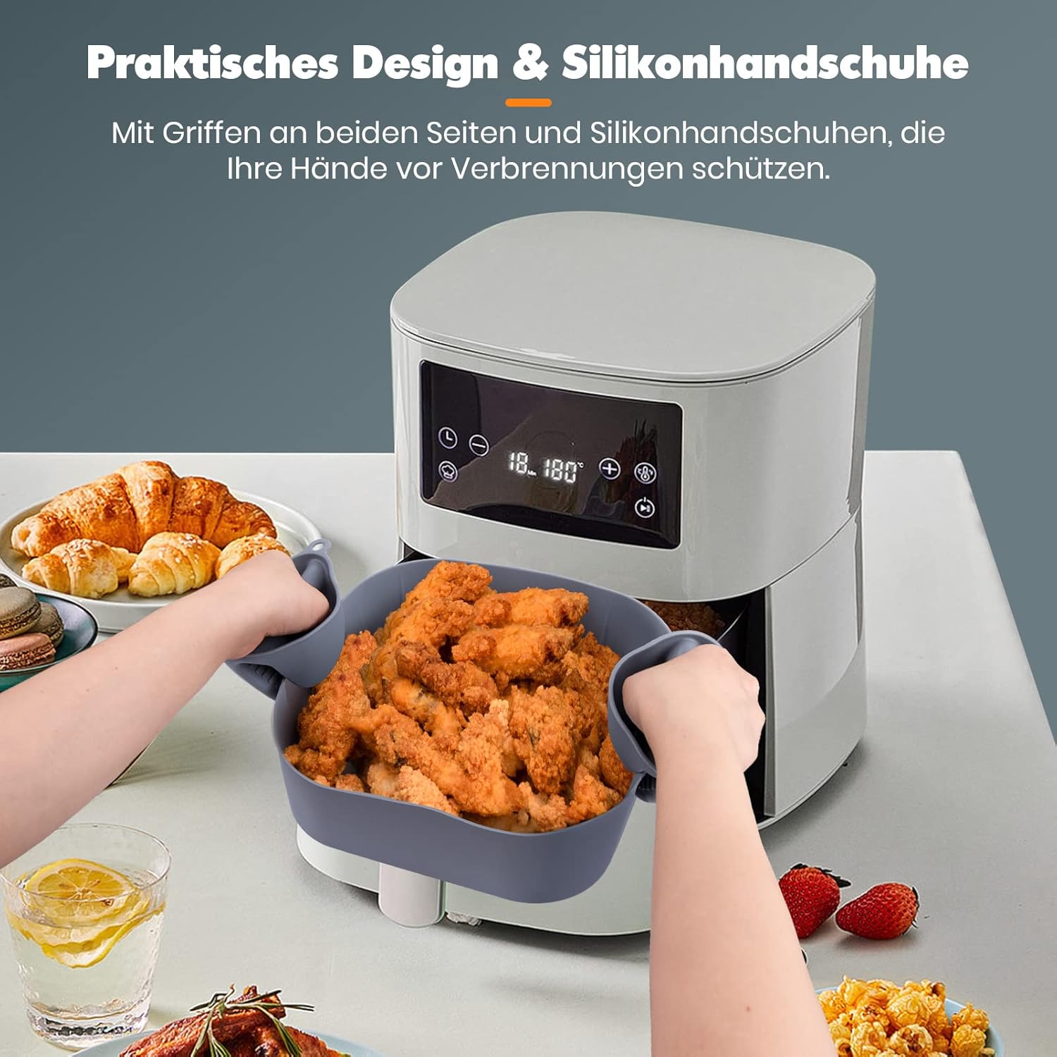Thumbnail 4 de BISNIE Silikonform 20 cm für Airfryer