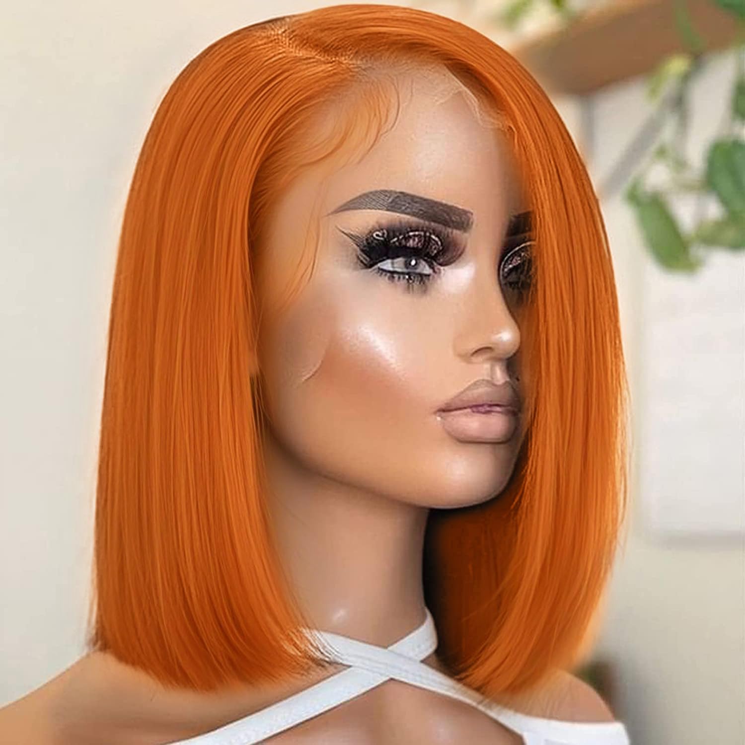 Detalle de 3 In 1 Half Wig Human Hair Afro Kinky Curly Wig with Balayage Ombre Brown 250% Density - Glueless, Wear & Go