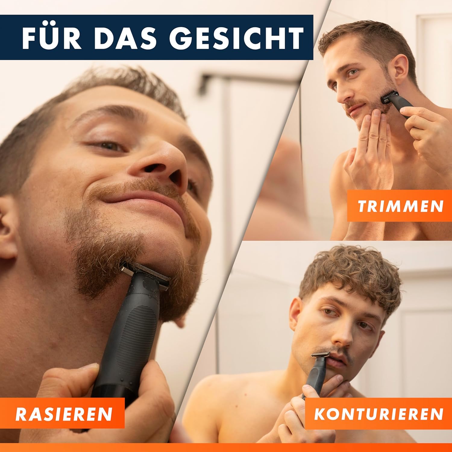 Thumbnail 2 de Gillette Fusion One Hybrid Rasierer für Herren – elektrisch zum Rasieren & Barttrimmen, wasserdicht, inkl. Aufsätze