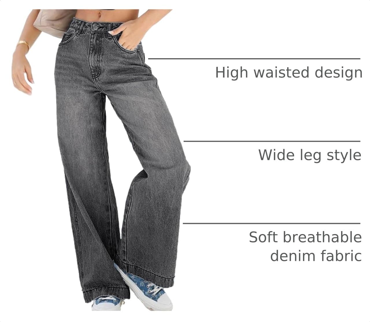 Detalle 2 de EMMIOL 2026 Wide Leg Jeans 2026
