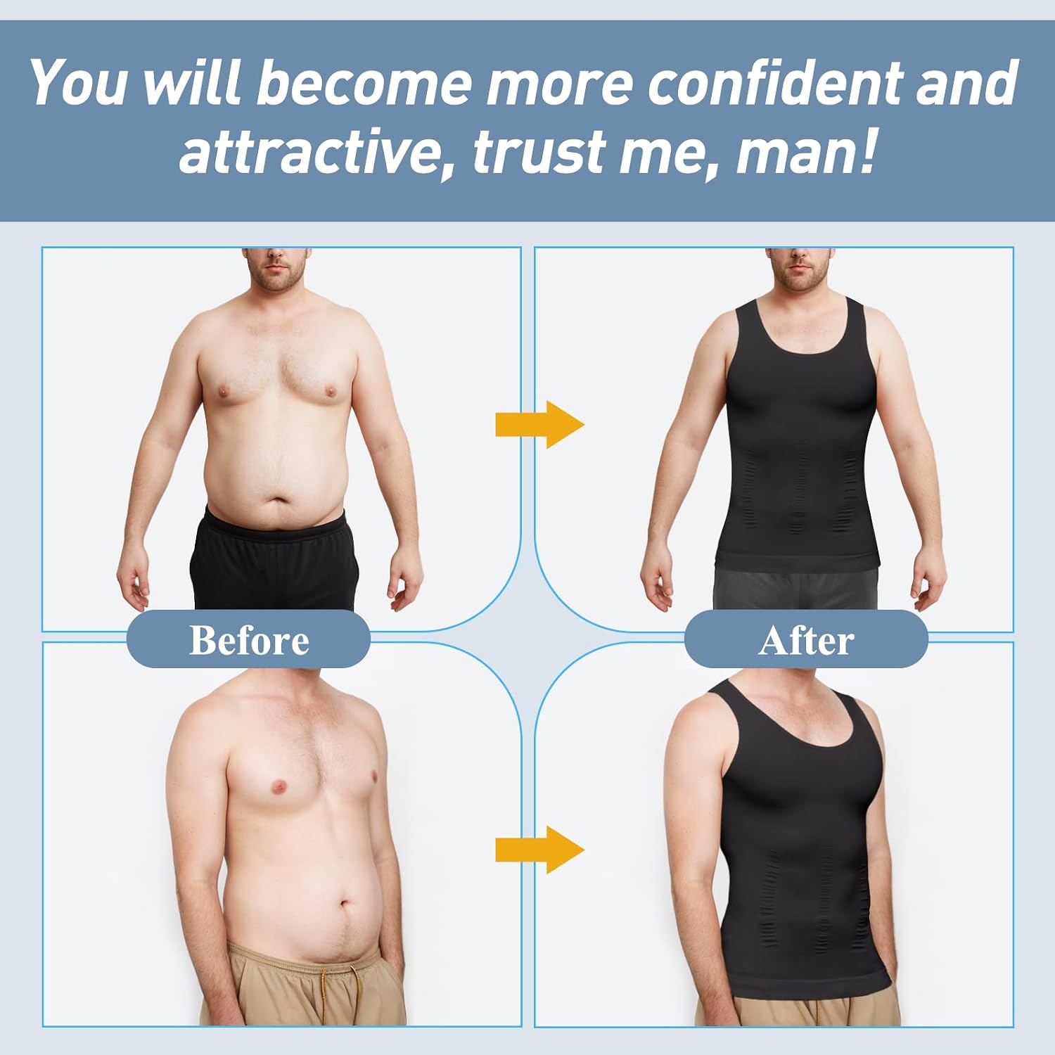 Detalle 2 de SLIMBELLE Body Shaper – elastyczny męski podkoszulek modelujący brzuch