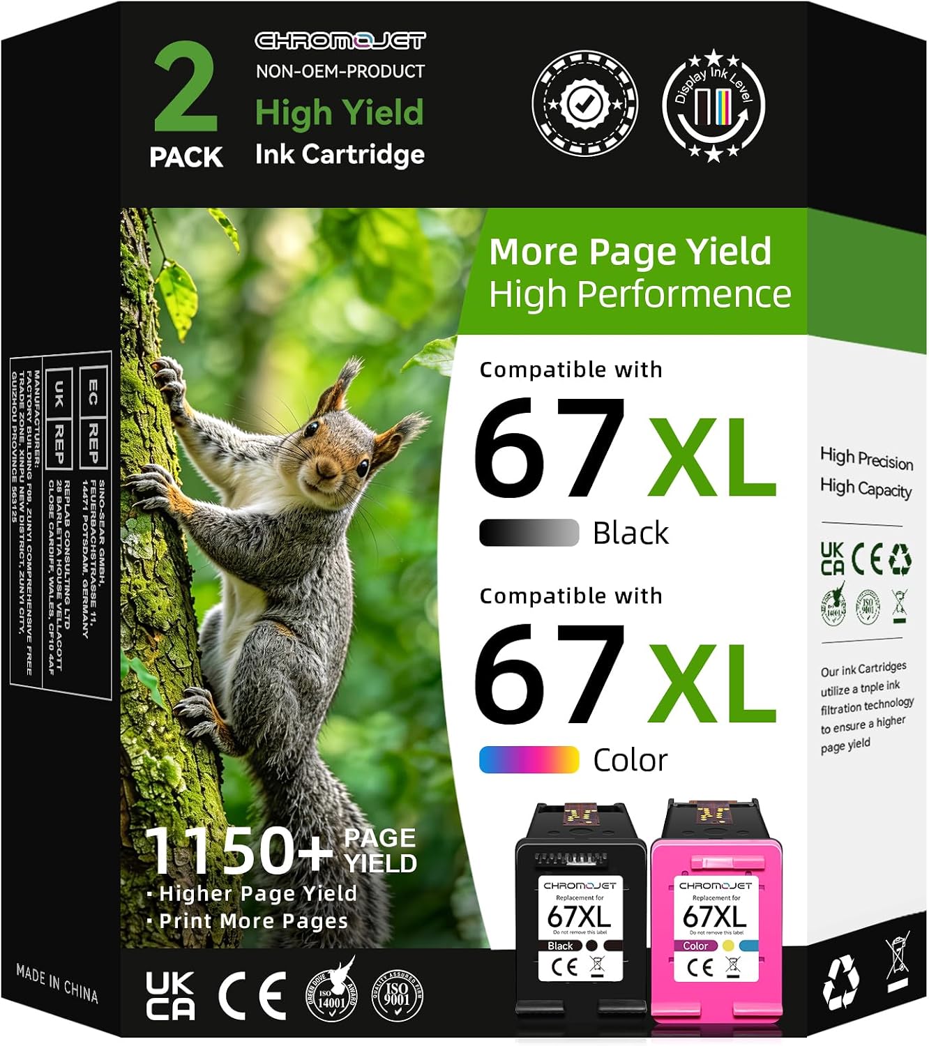 Detalle de HP 67XL Ink Combo Pack (Black + Color) for DeskJet & ENVY Series – 2-Pack
