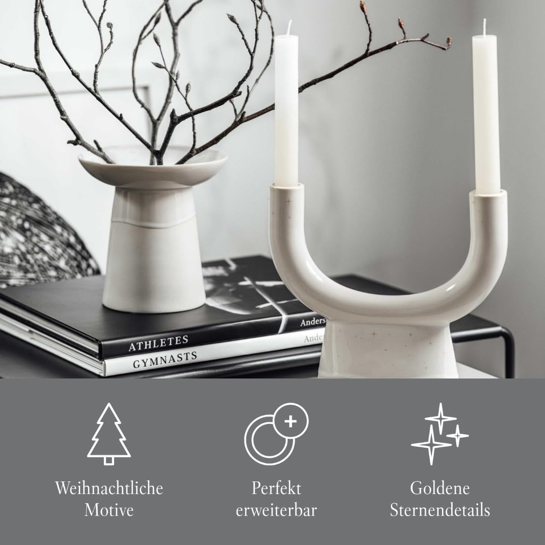 Thumbnail 4 de like. by Villeroy & Boch Winter Glow Vase (15x15x15,5 cm) – Premium-Porzellan-Deko im Pottery-Stil