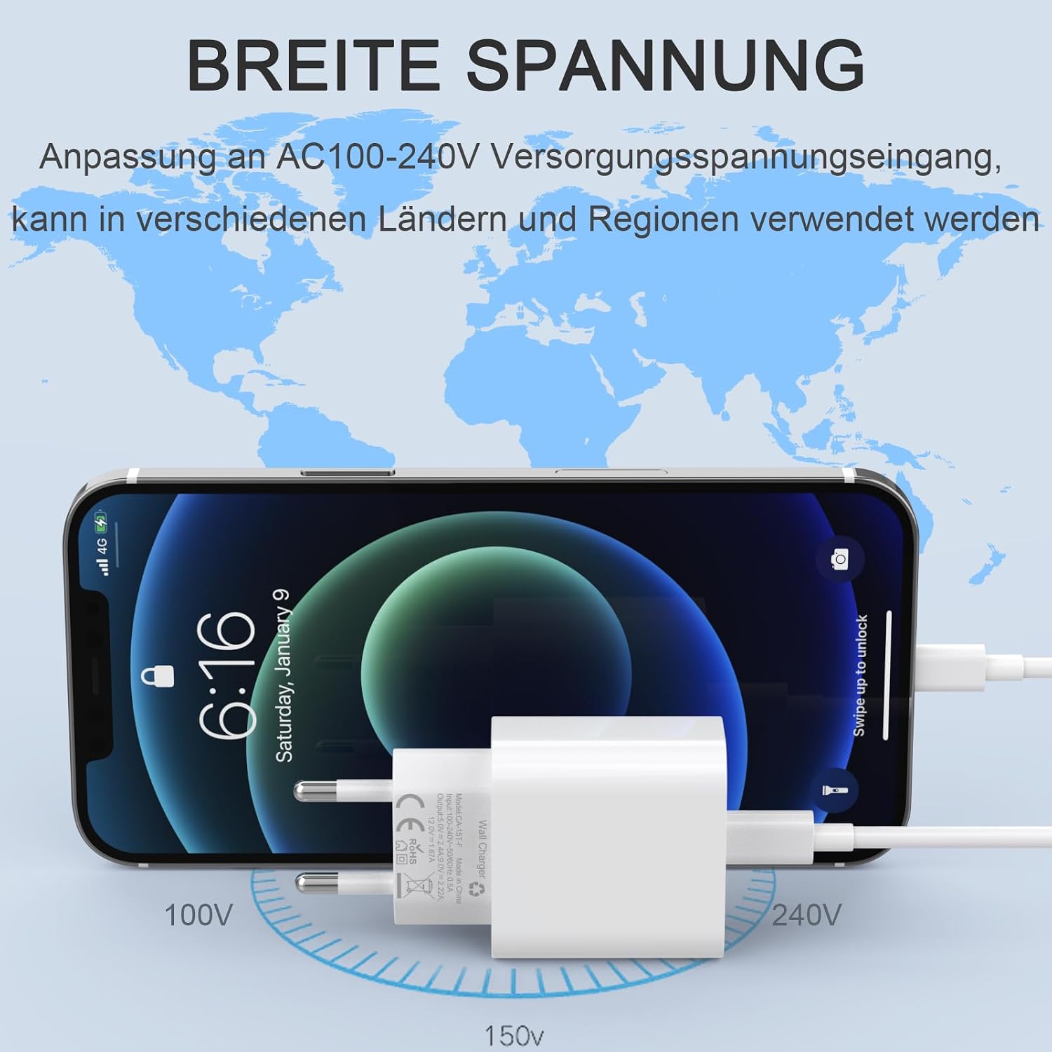 Detalle 2 de Apple MFi Certified 4er-Pack 25W USB‑C Netzteil