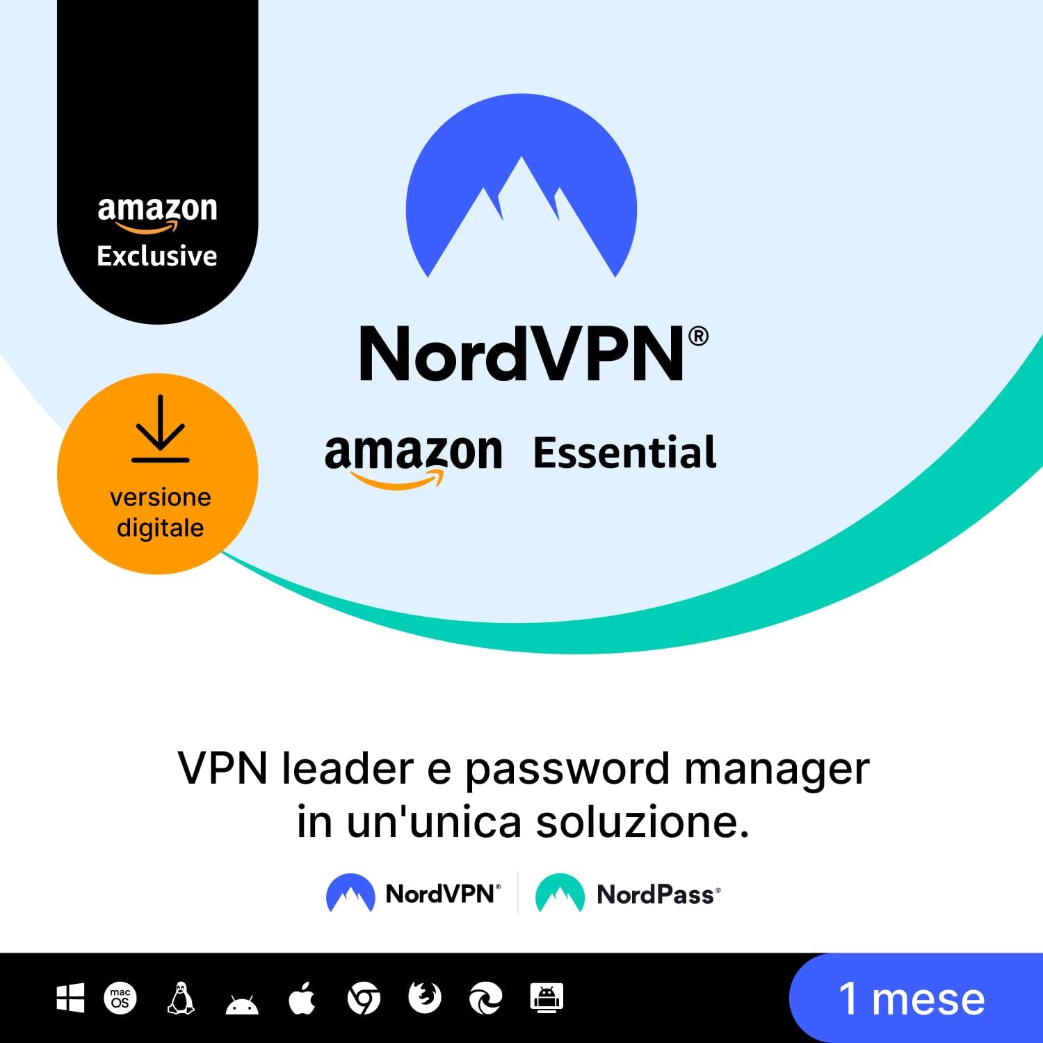 Thumbnail 6 de NordVPN Standard, Esclusiva Amazon: 10 Dispositivi, 1 Anno + 1 Mese Extra (Codice Digitale)