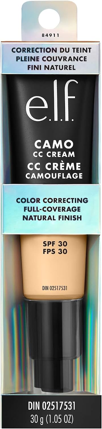 Detalle 2 de e.l.f. Camo CC Cream färgkorrigerande foundation, SPF 30, Fair 140 W, 30 g