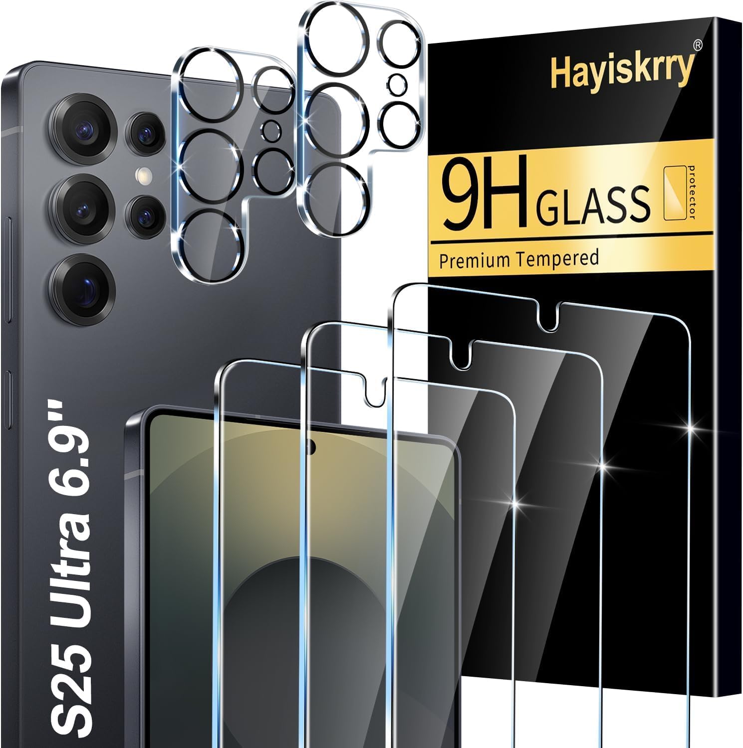 Detalle de firtstnow 3+2 Pack Glass Screen Protector for Samsung Galaxy S25 Ultra 5G (6.9")
