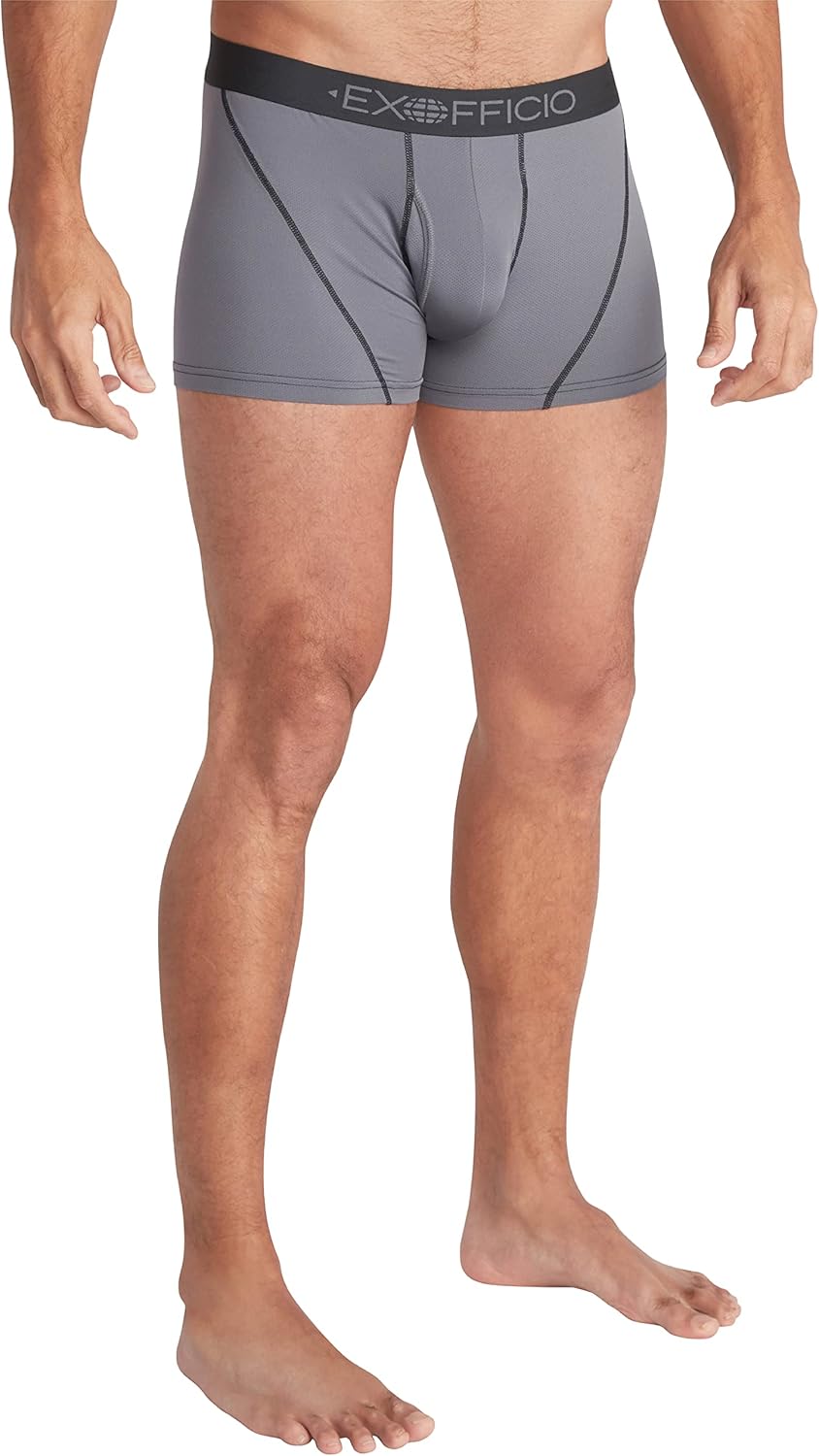 Detalle de ExOfficio Men's Give-N-Go 2.0 Sport Mesh Boxer Brief 3" — Ultralight, Travel-Ready Underwear