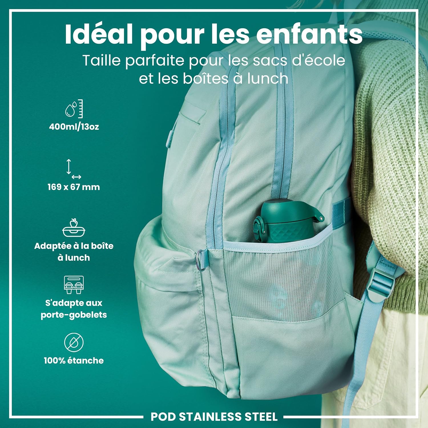 Detalle 2 de Ion8 Gourde enfant 400ml