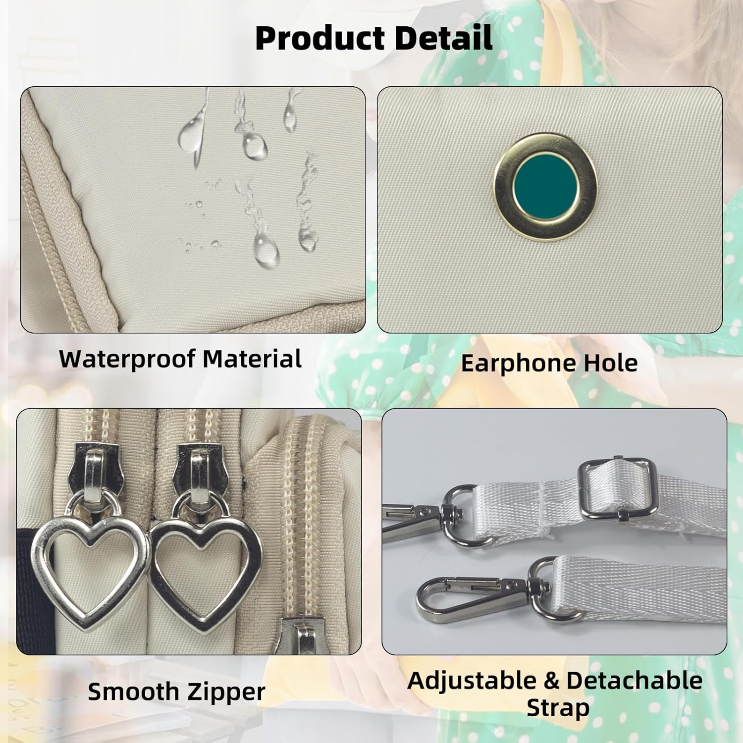 Thumbnail 4 de JANKS Damen-Umhängetasche als Crossbody mit Handy-Portemonnaie (bis ca. 6,7/6,8 Zoll)