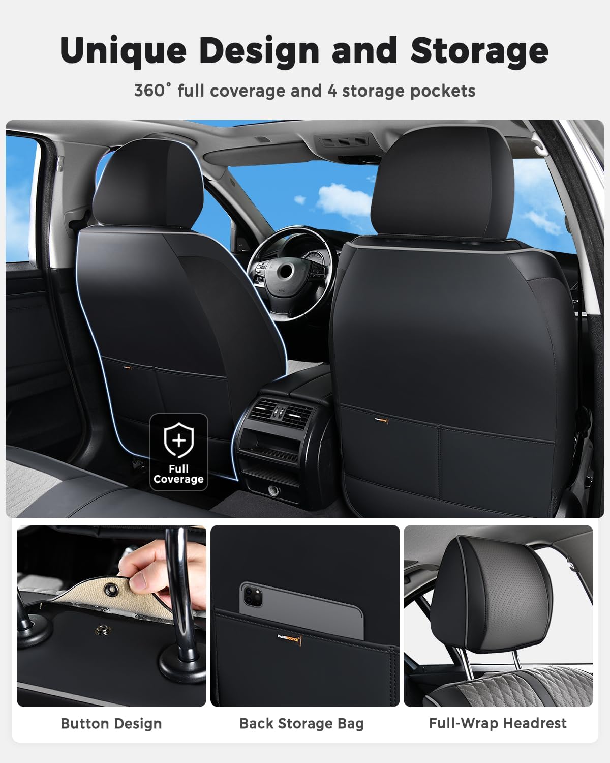 Thumbnail 5 de Huidasource Nappa Leather Seat Covers