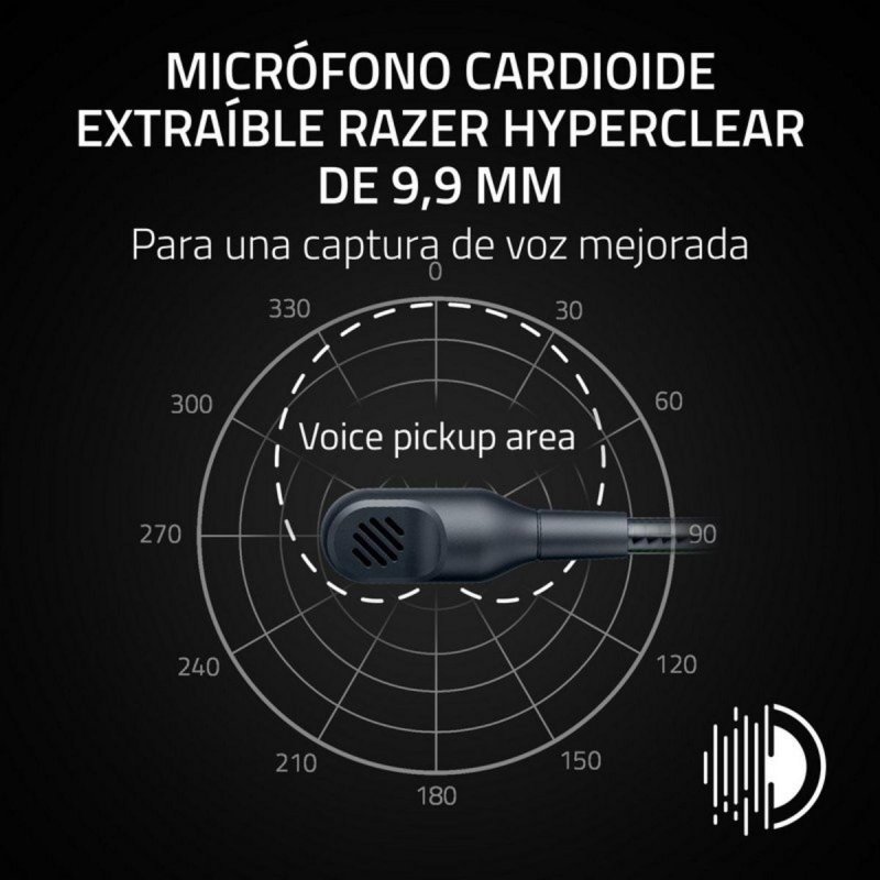 Detalle 2 de Razer BlackShark V3 X Hyperspeed for PlayStation inalámbricos con Bluetooth 7.1 (Negros)