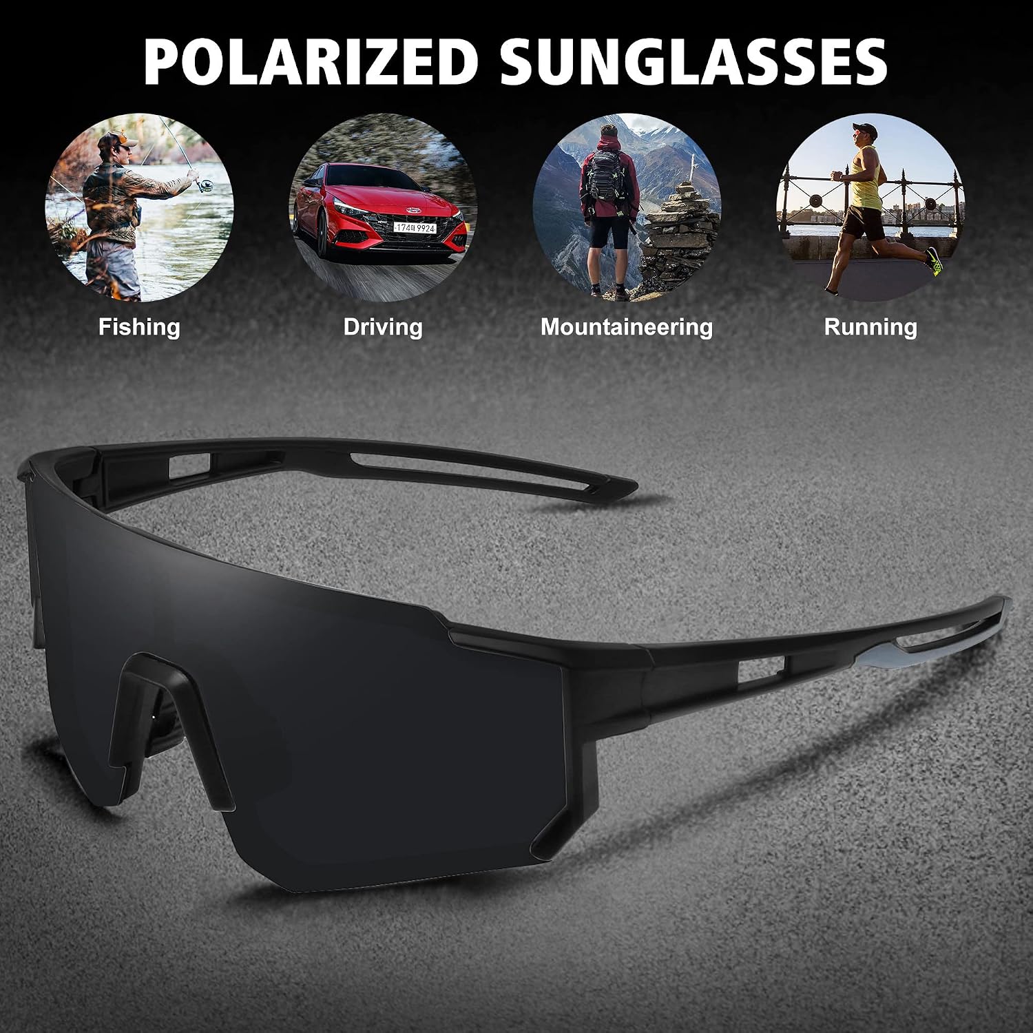 Detalle 2 de STORYCOAST Polarized Sports Sunglasses with UV400 Protection and Lightweight Frame