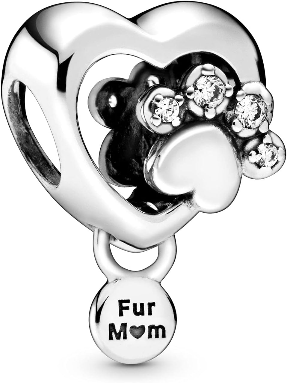 Detalle 1 de Pandora Wellenförmiges Lavendelblaues Murano-Glas Charm, 1,3 cm – Lila (798875C00)