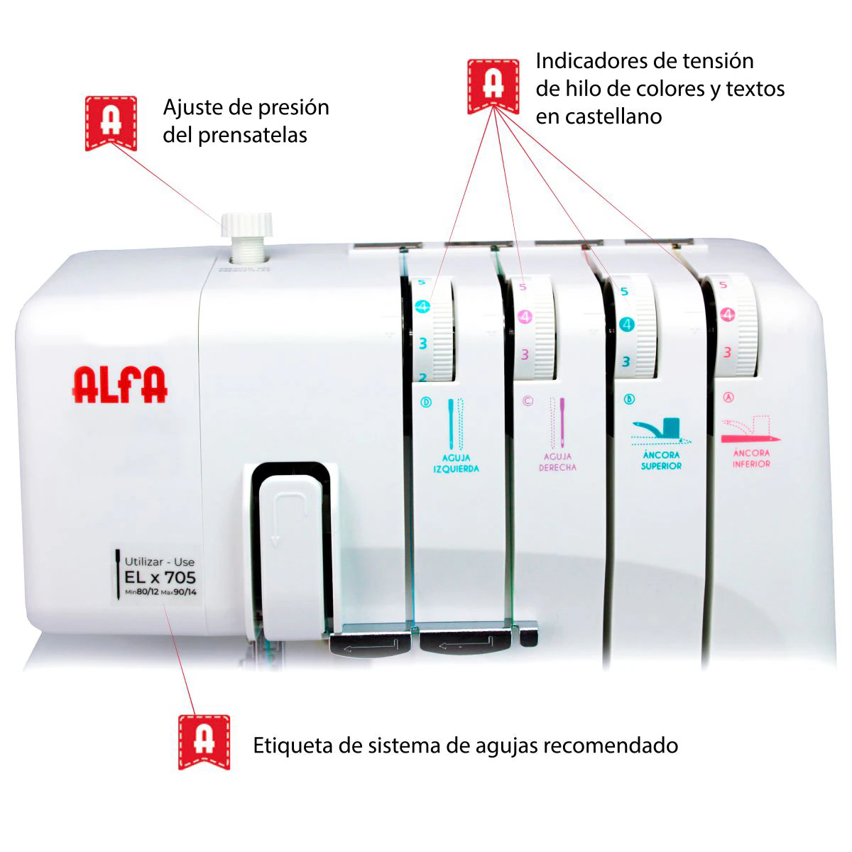 Thumbnail 1 de Alfa Overlock 8707+ máquina remalladora ⚙️
