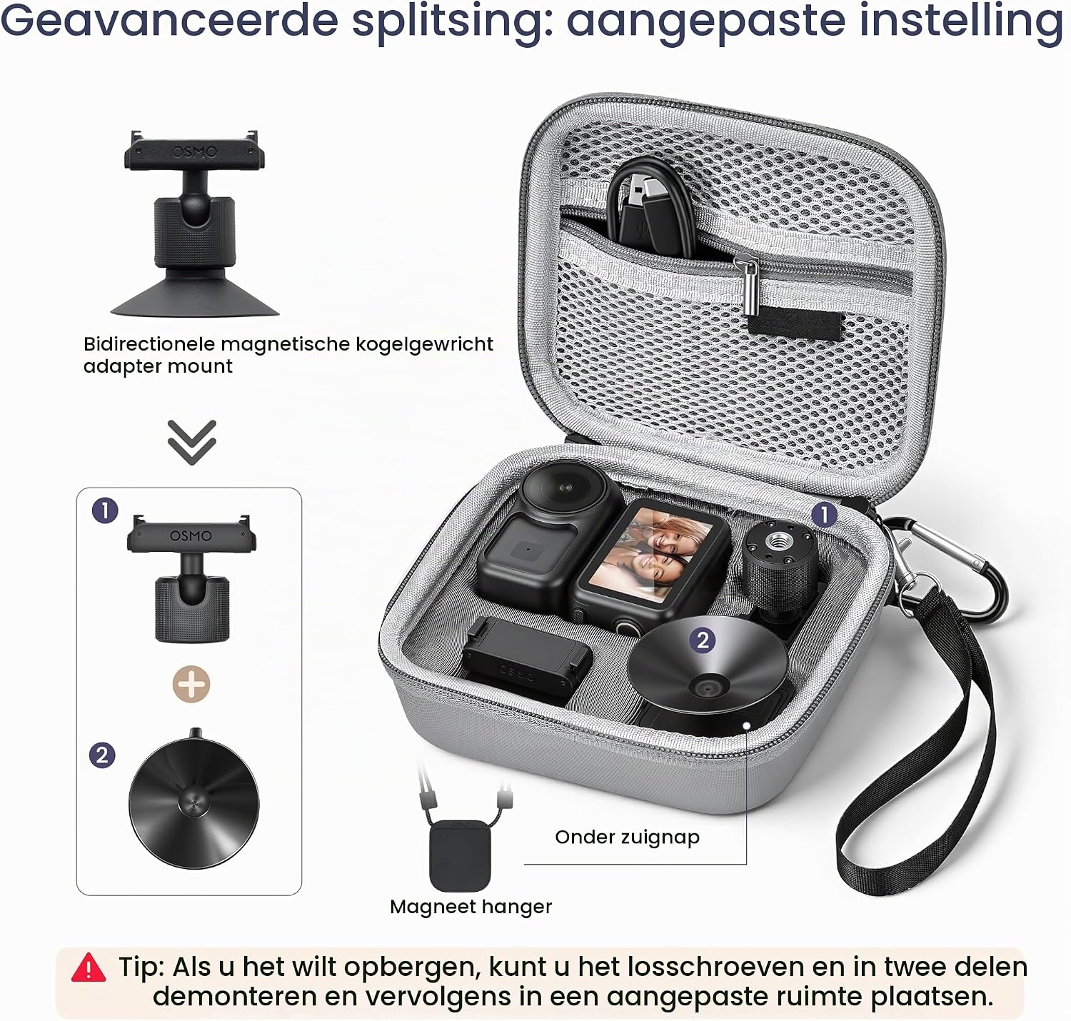 Detalle 2 de STARTRC PHOTO OSMO NANO-hoes voor DJI Osmo Nano, grijs en spatwaterdicht