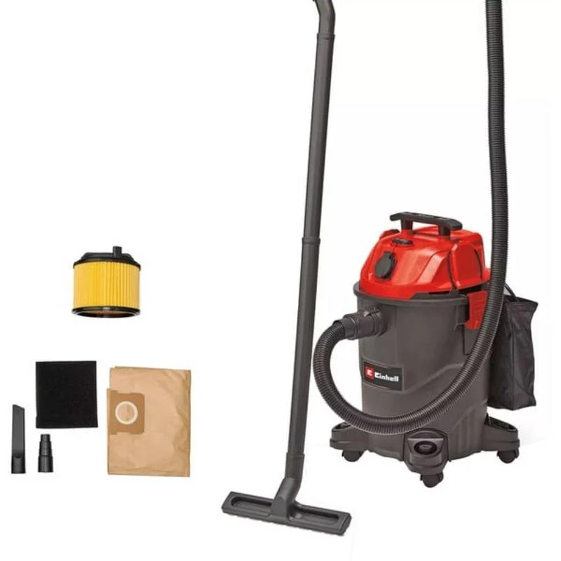Detalle de Aspiradora industrial Einhell TC-VC 1825 A 1250W 25L: limpieza profunda para talleres y uso intensivo