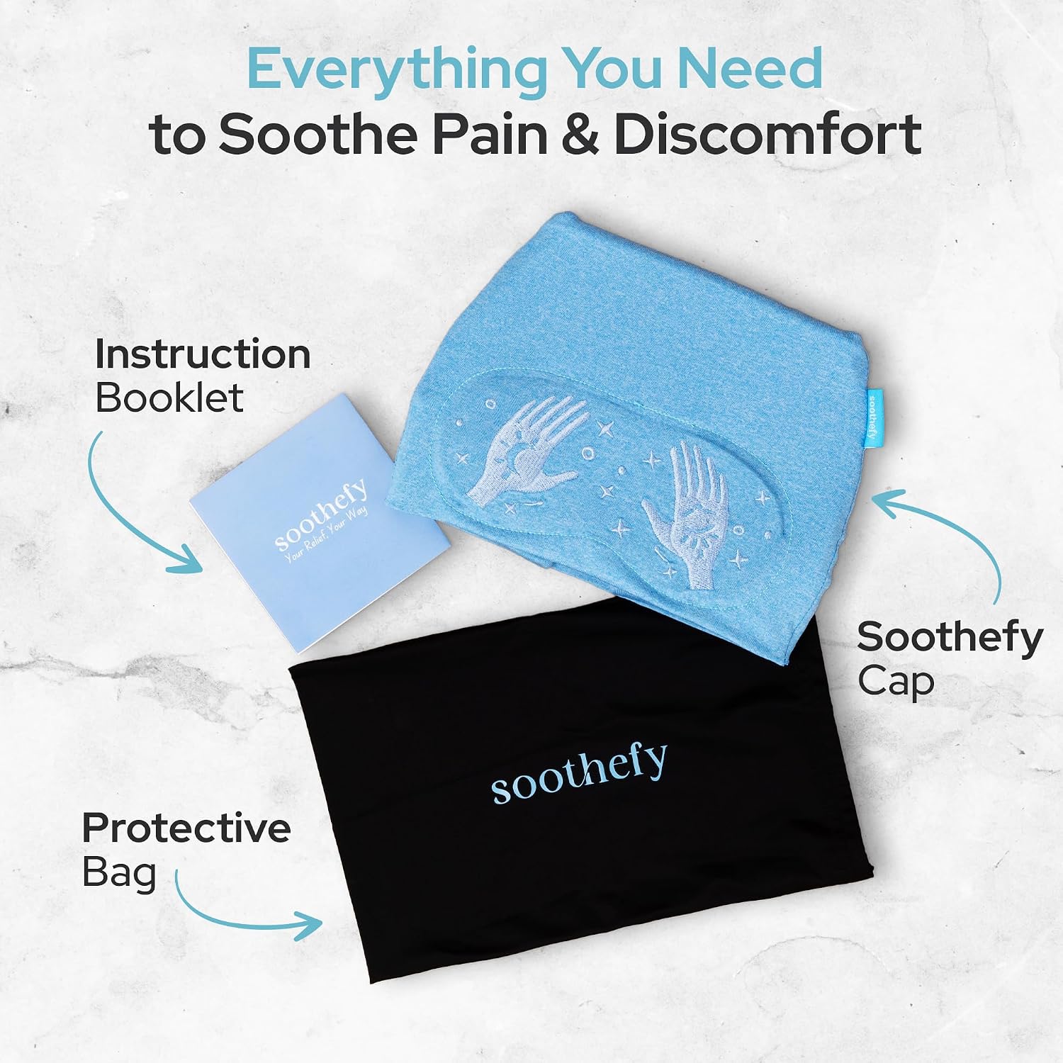 Thumbnail 3 de Soothefy Migraine Relief Cap with Slide-Up Eye Mask