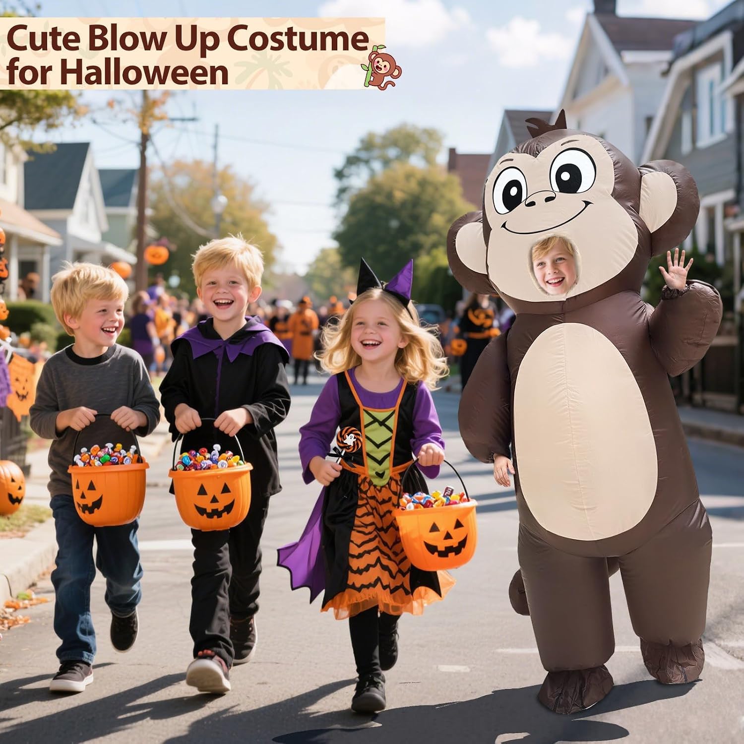 Detalle 2 de Camlinbo Inflatable Monkey Costume in Polyester