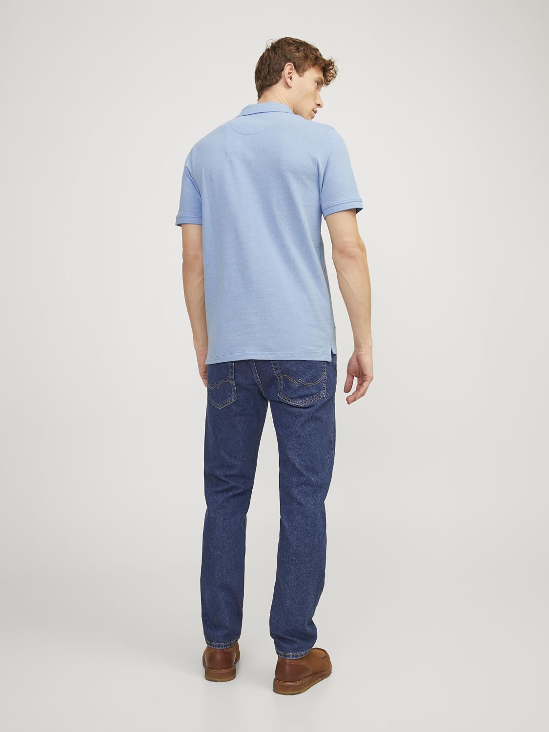 Detalle de JACK & JONES Poloshirt Einfarbig – Polo aus 100% Baumwolle