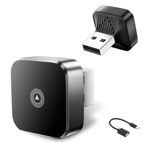 Detalle de Adaptador Inalámbrico 2 en 1 Suoxiom para CarPlay y Android Auto (2026) – WiFi dual banda y Bluetooth 5.0