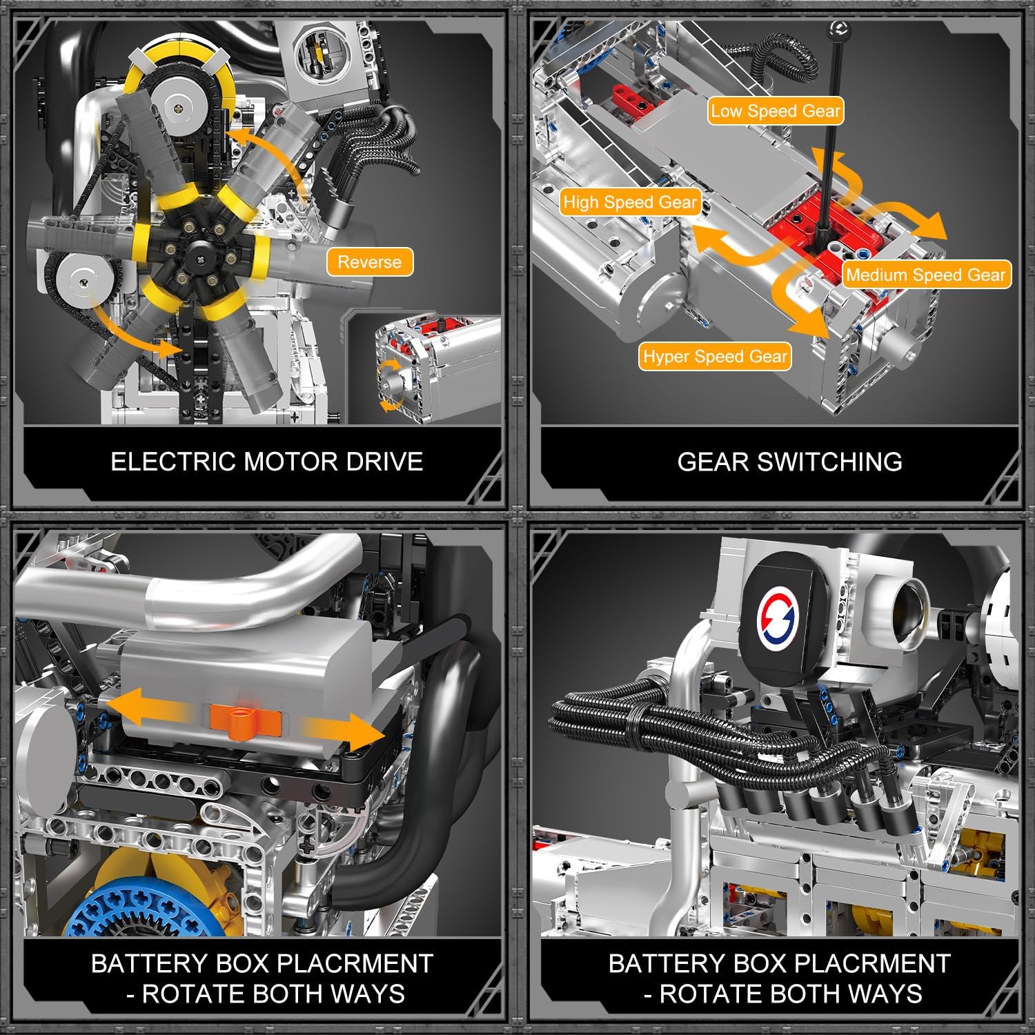 Thumbnail 3 de Mould King 10214 – Kit de construction Technic à moteur rotatif (2177 pièces) modèle fonctionnel STEM