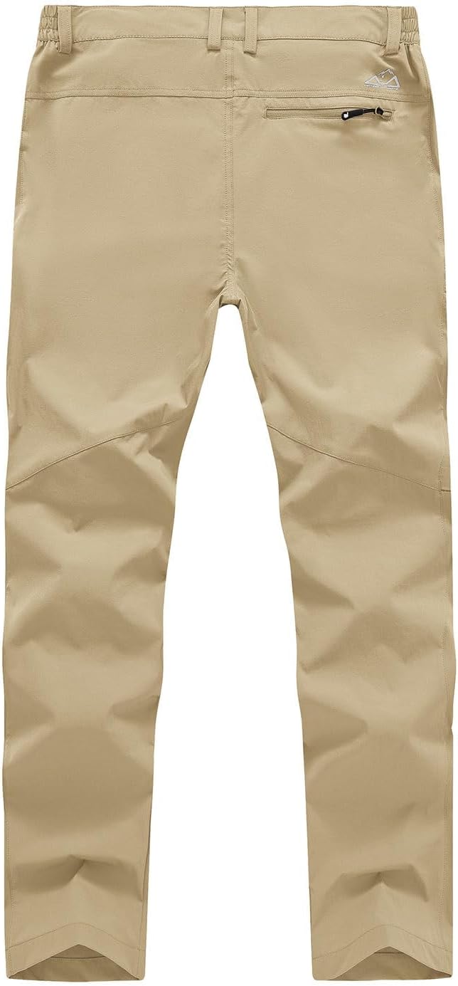 Detalle de YSENTO Men's Cargo Hiking Pants, Lightweight Stretch, 5 Zipper Pockets