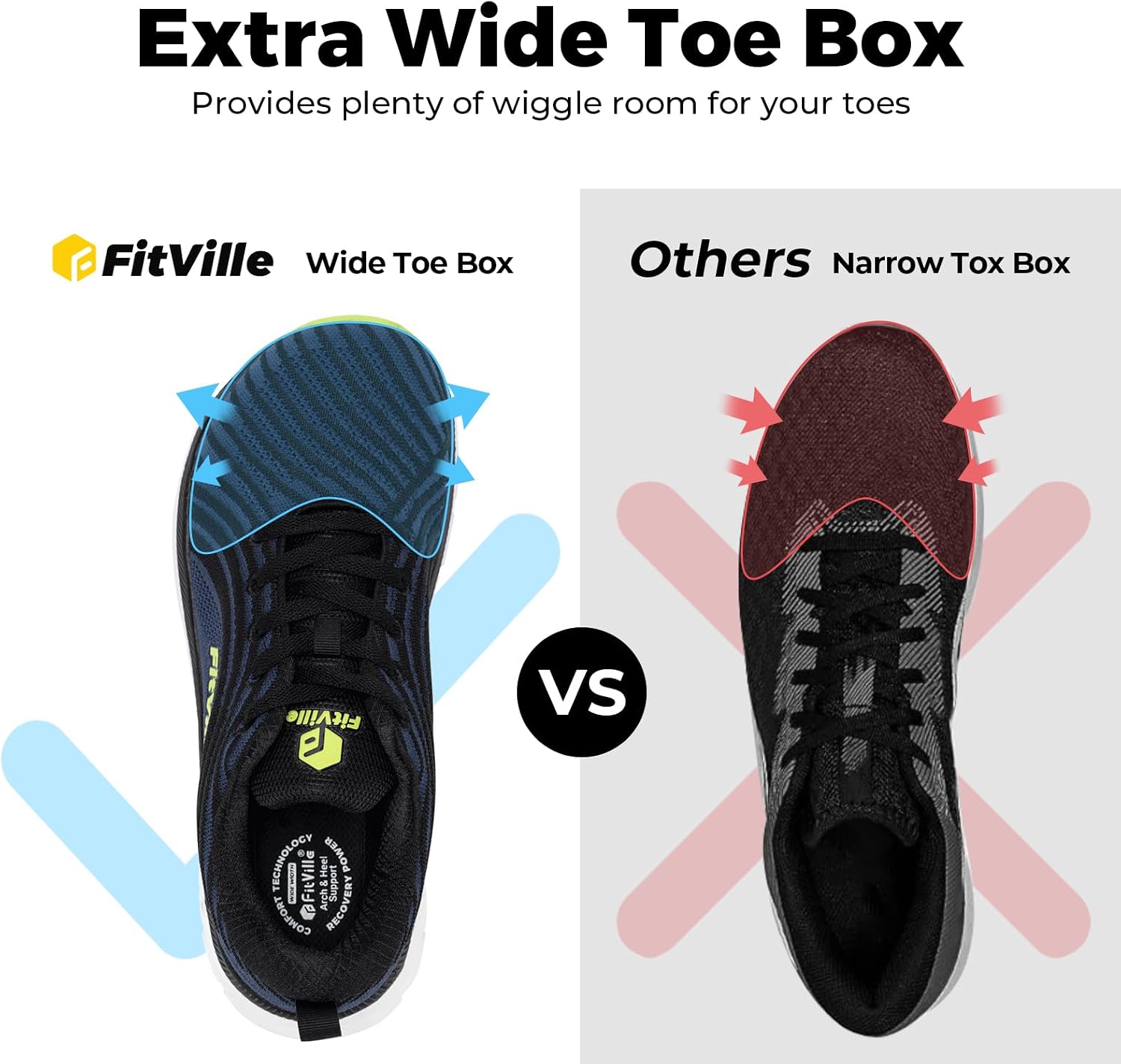Detalle 2 de FitVille Extra Weite Laufschuhe Herren