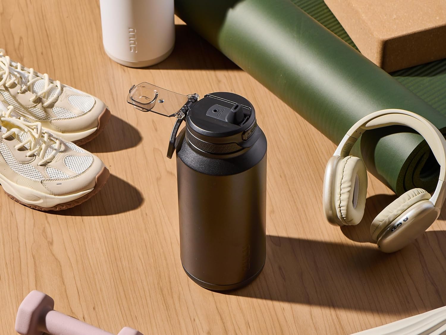 Thumbnail 1 de Zulu Powerfill Pro 64oz Half Gallon Vacuum Insulated Water Bottle with Quick Fill Lid (Black Monochrome)