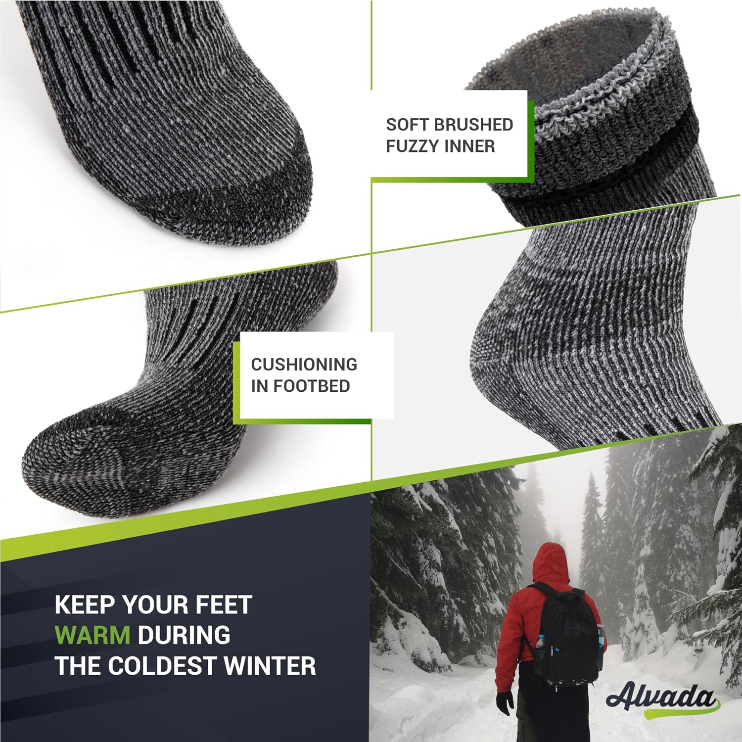 Thumbnail 3 de Alvada Warm Wool Socks for Winter ⚙