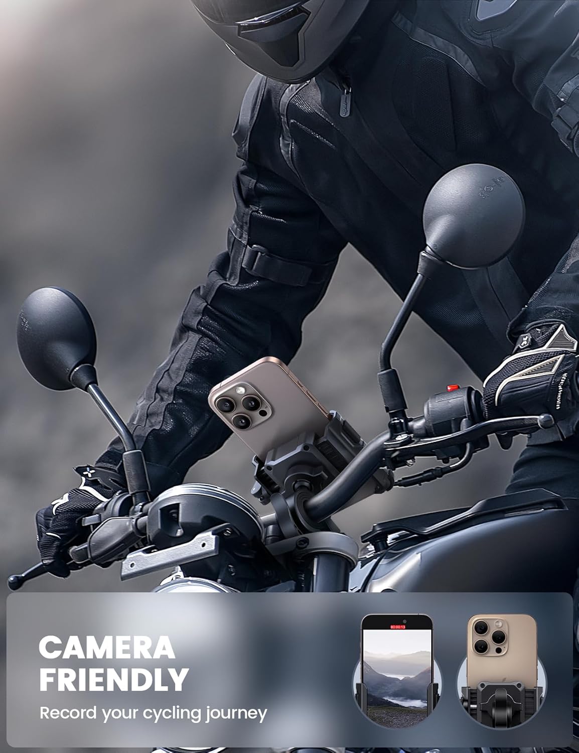 Detalle 2 de Lamicall Motorcycle Bike Phone Mount 4.7-7"