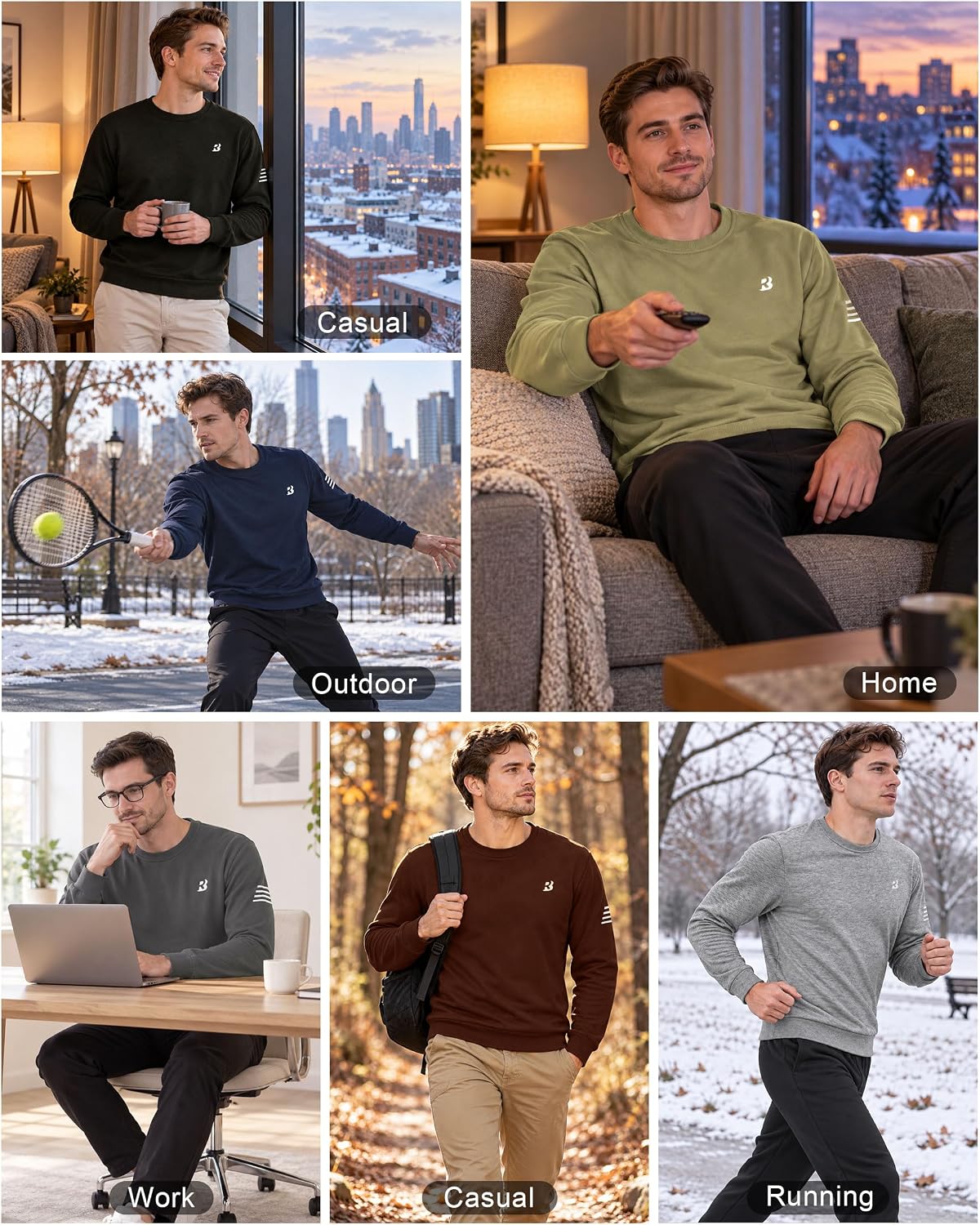 Detalle 2 de Roadbox Men's Sherpa-Lined Sweatshirt