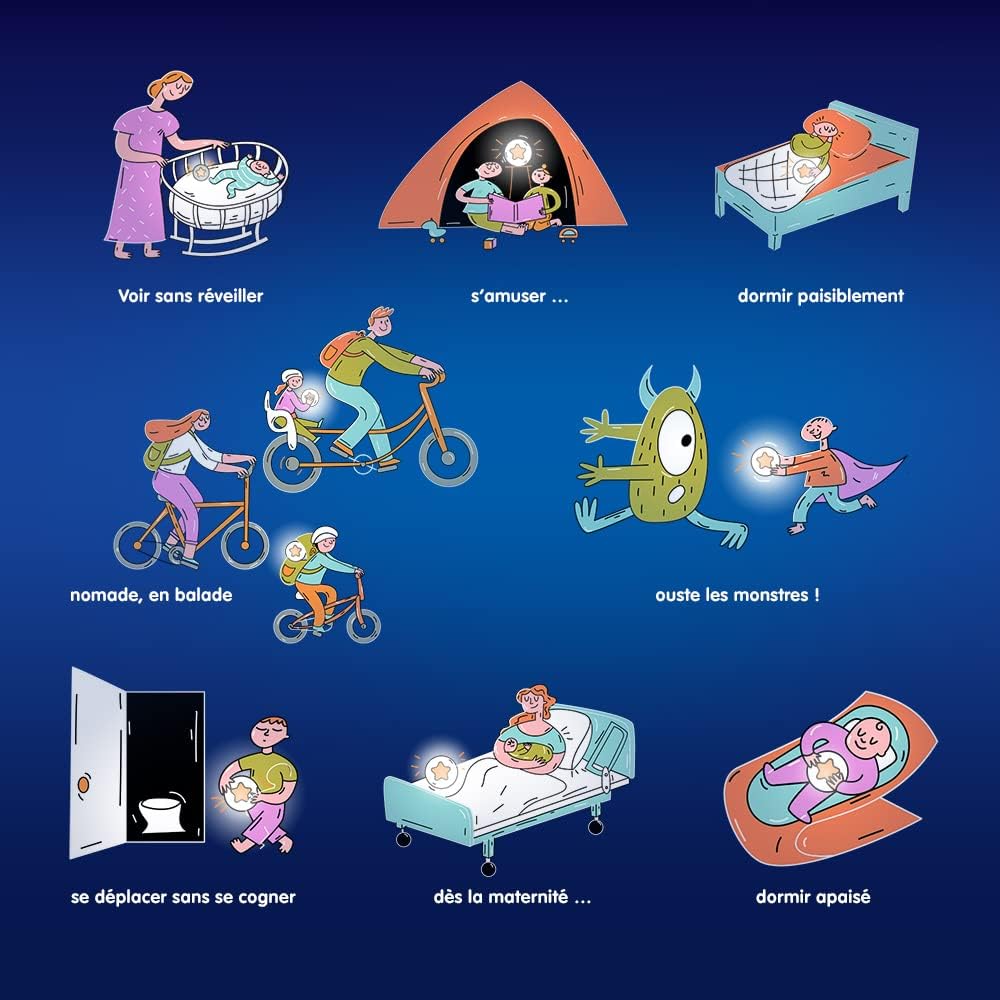 Thumbnail 5 de Pabobo Veilleuse portable nomade Little Moon – Longue autonomie 45 nuits, Terracotta