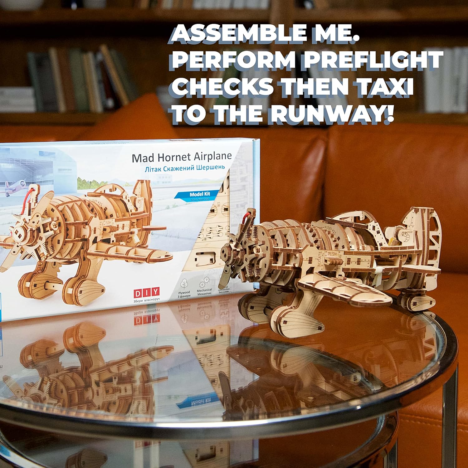 Thumbnail 5 de UGEARS Kit de Construction en Bois Puissant – Avion Frelon Fou (1930s)