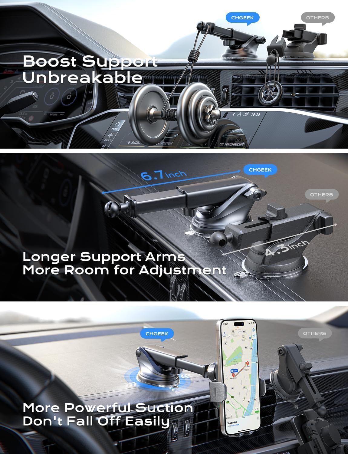Thumbnail 5 de CHGeek Wireless Car Charger 15W