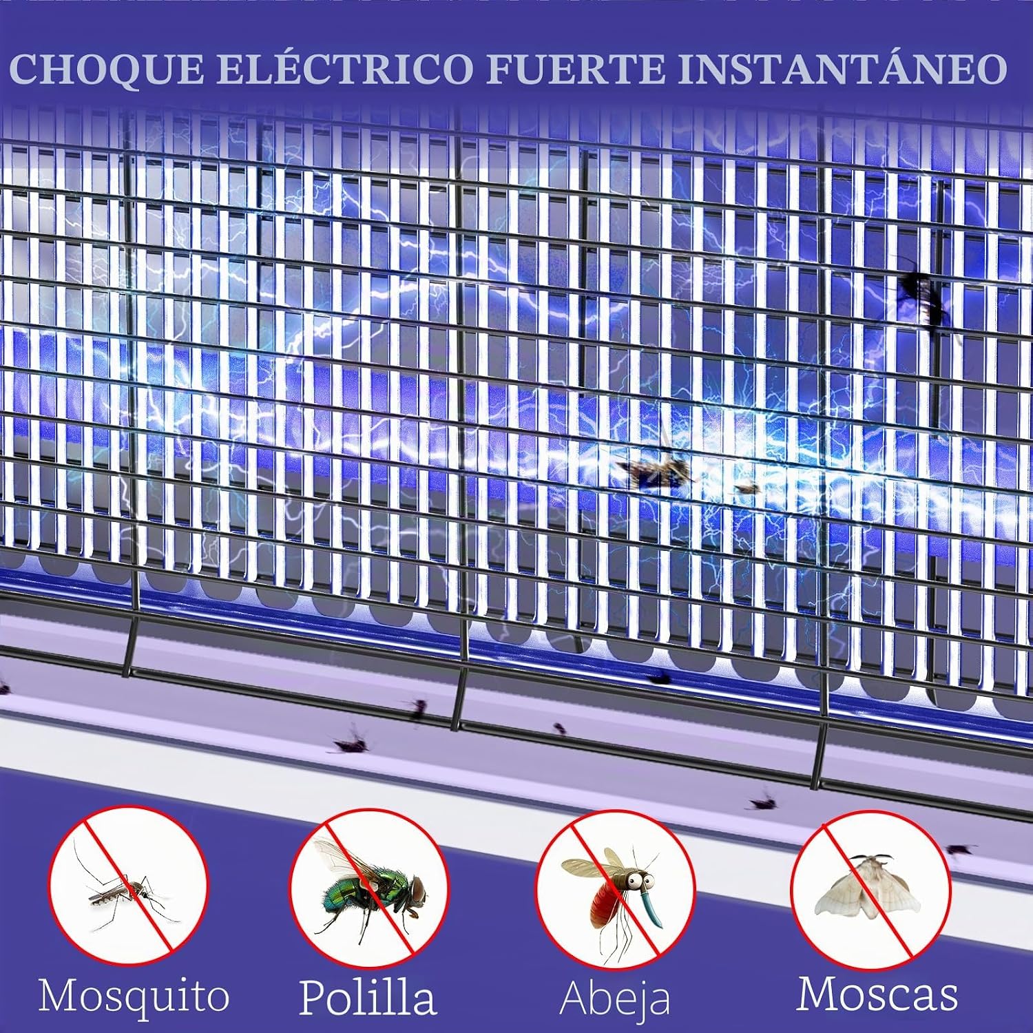Detalle 2 de PALONE Lámpara Antimosquitos 3200V USB — Mata Mosquitos Eléctrico 2 UV LED para Pared con Colgante