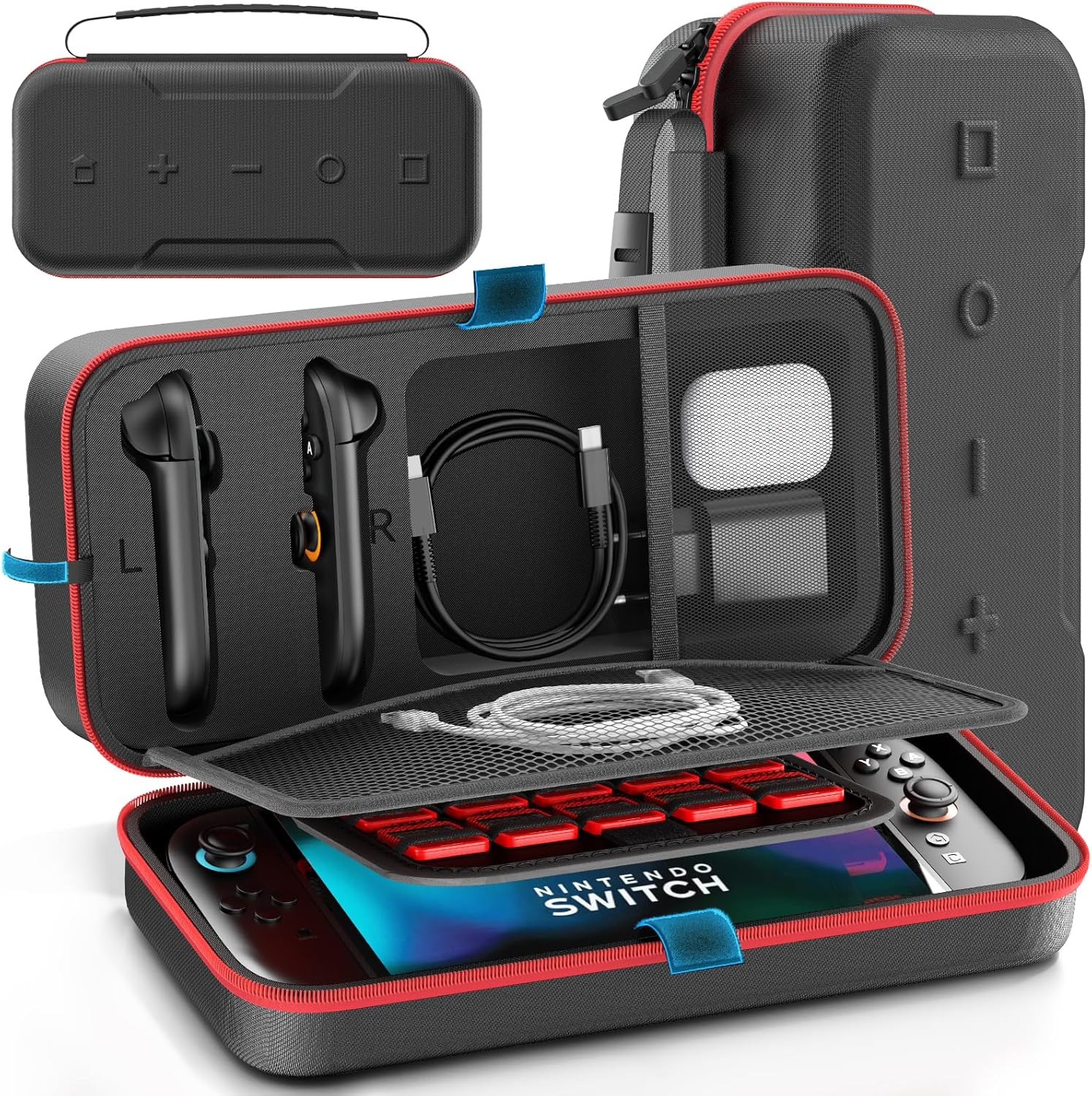 Detalle de OIVO Switch 2 2025, funda con 26 tarjetas