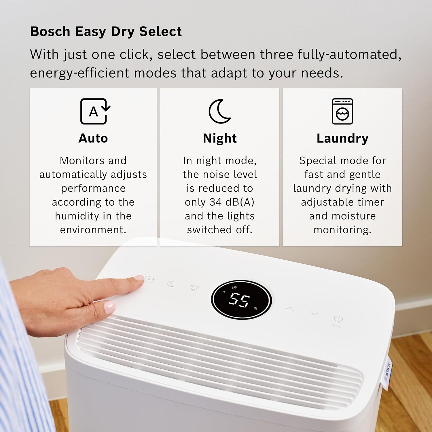 Detalle 2 de Bosch Dry 1000 Dehumidifier 10L/day