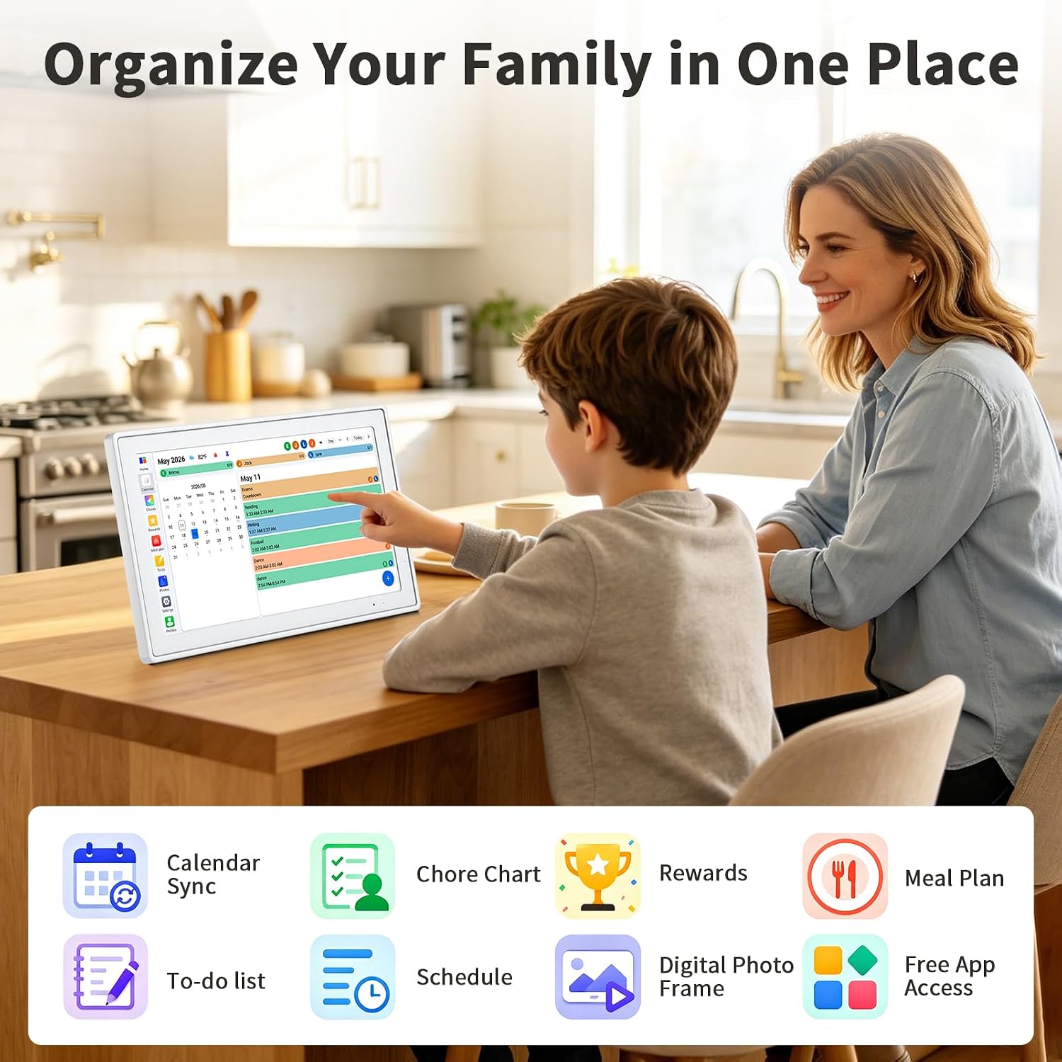 Detalle de Digital Family Calendar 15.6-inch Touchscreen