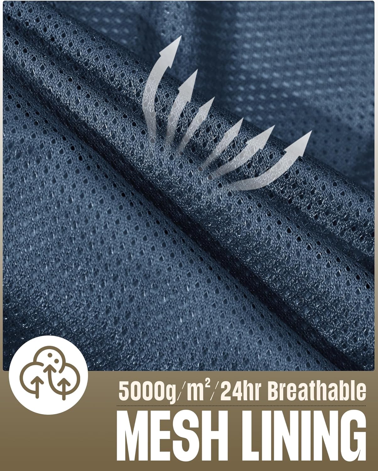 Detalle de 33,000ft Herren Regenjacke – wasserdicht, atmungsaktiv und leicht