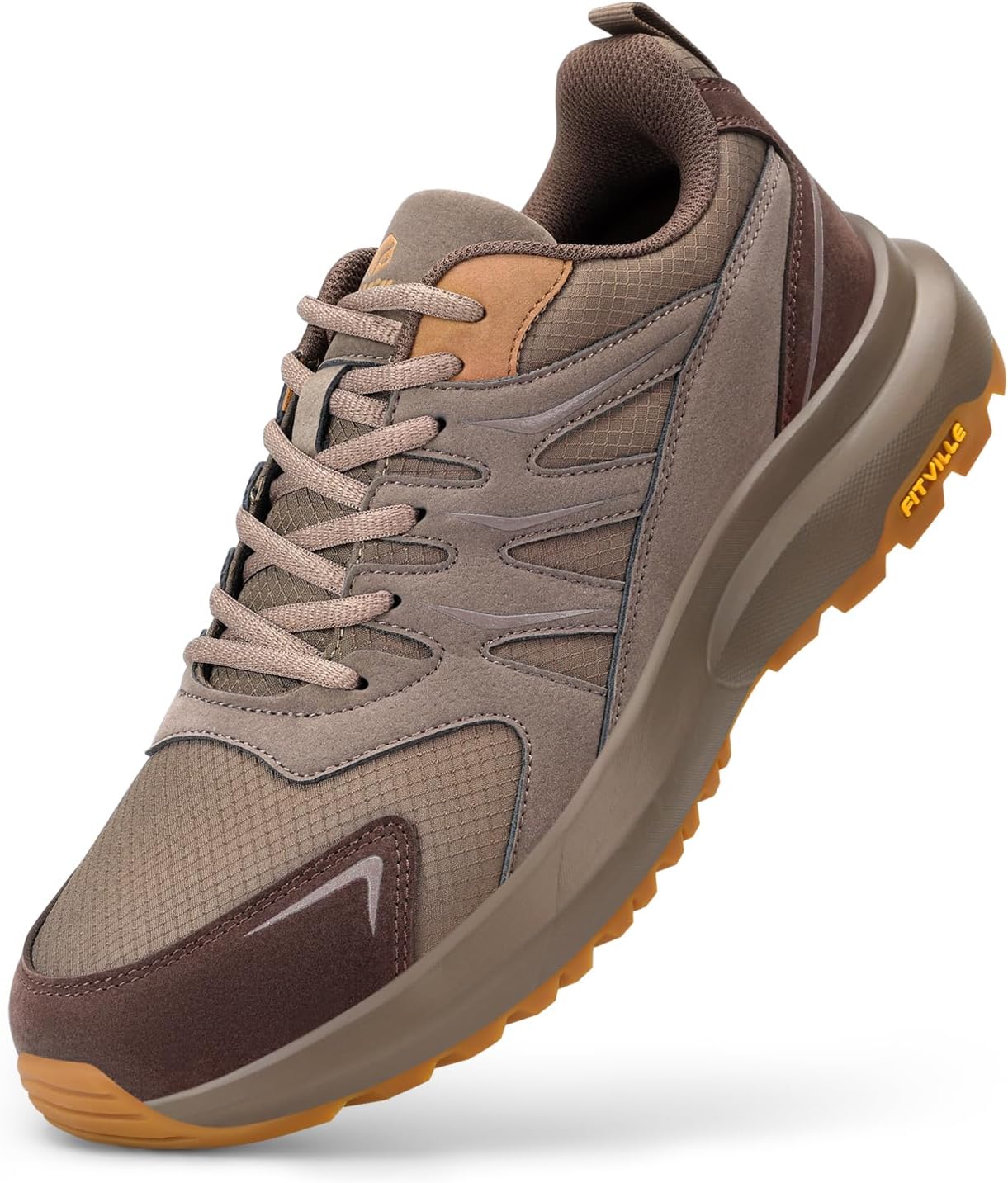 Detalle de FitVille Wanderschuhe Herren Extra Breit – wasserdichte Trekkingschuhe für Trekking, Walken & Stadtwege