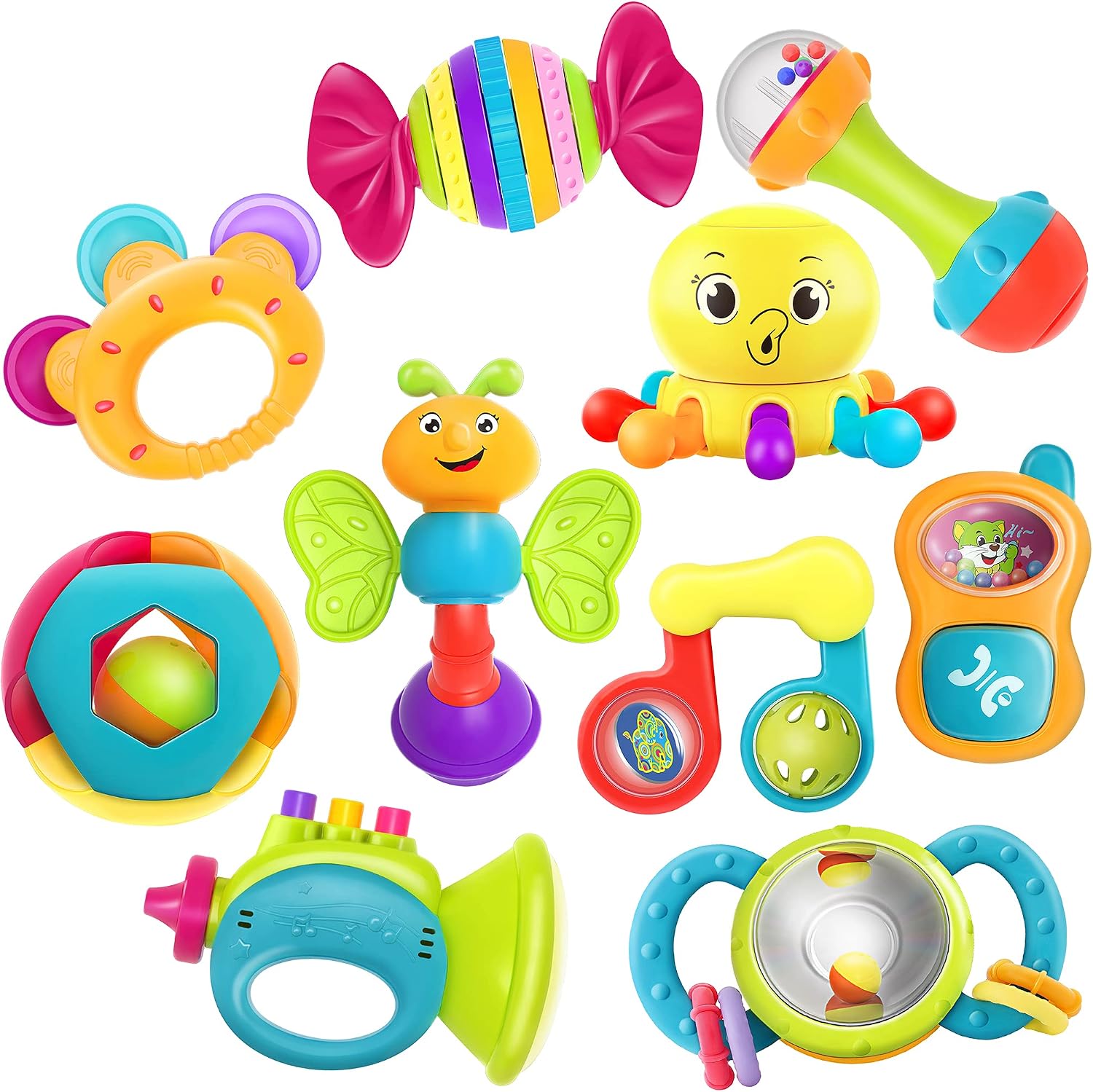 Detalle de iPlay iLearn 10pcs Baby Rattles Set for Infants