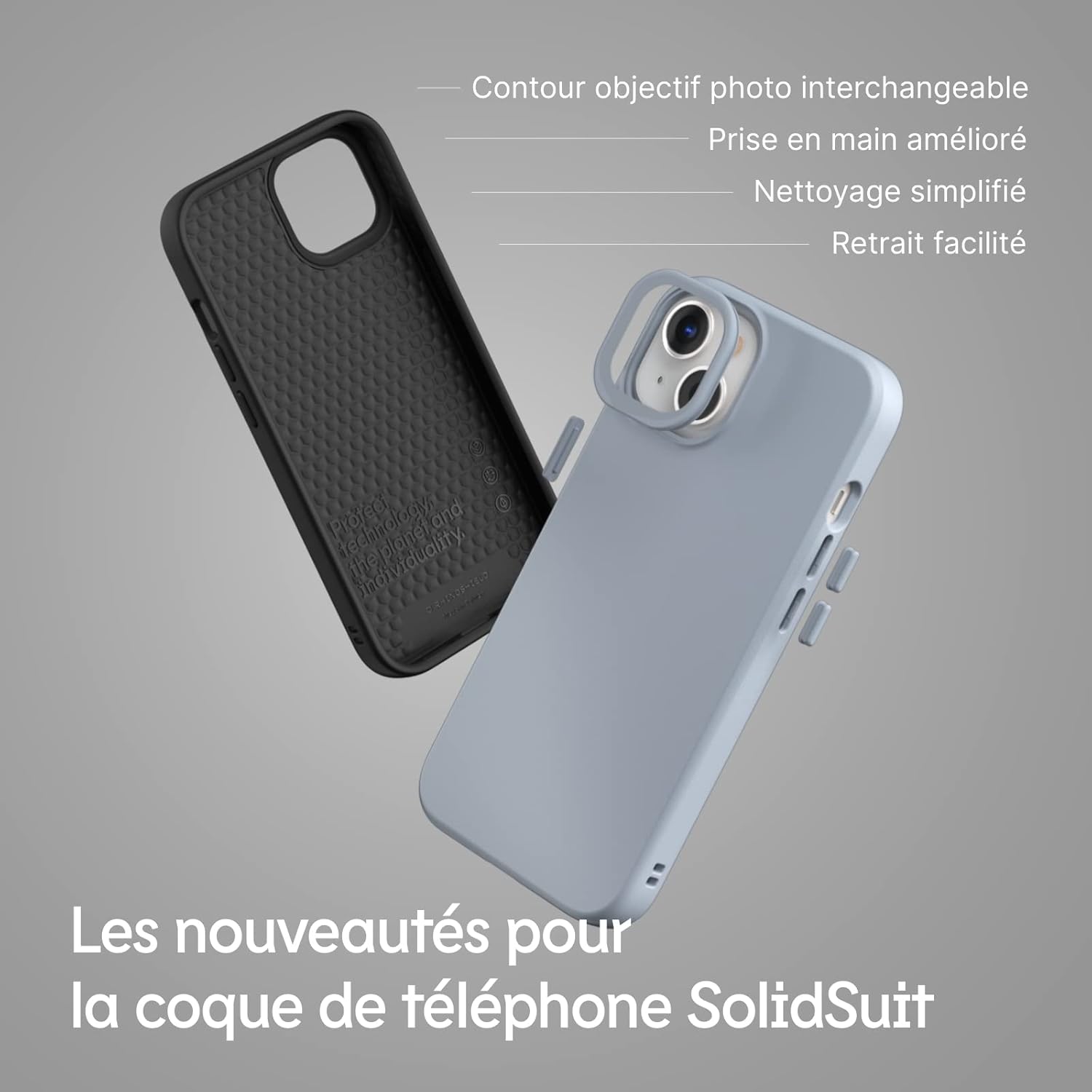 Thumbnail 4 de RhinoShield SolidSuit coque fine compatible iPhone 12 mini – finition mate bleu cobalt