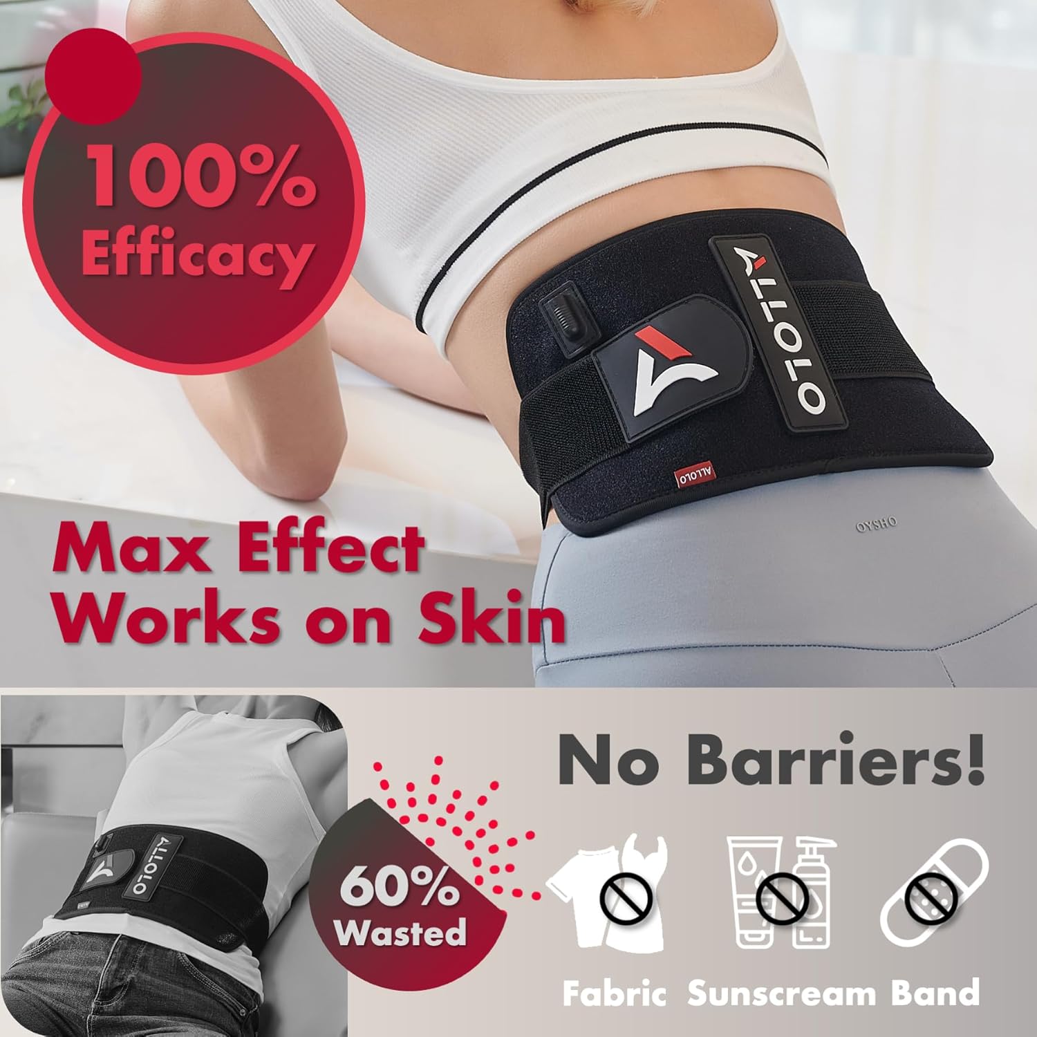 Thumbnail 1 de ALLOLO Red Light Therapy Infrared Light Pad for Body — 660nm Red Light / 850nm Near-Infrared