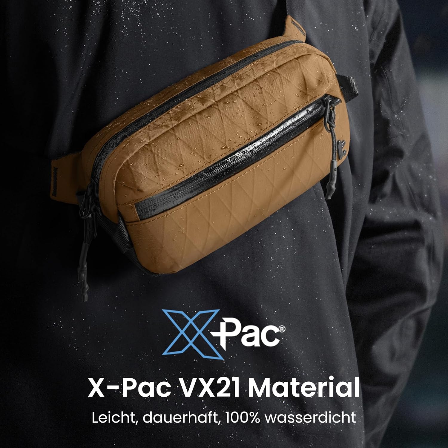 Detalle de tomtoc X-Pac Bauchtasche: RFID-Schutz, 1,5 Liter, vielseitig tragbar
