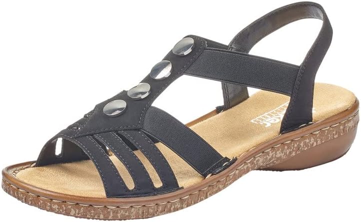 Rieker Femme Sandales 62831 – Sandales à lanières confortables et polyvalentes