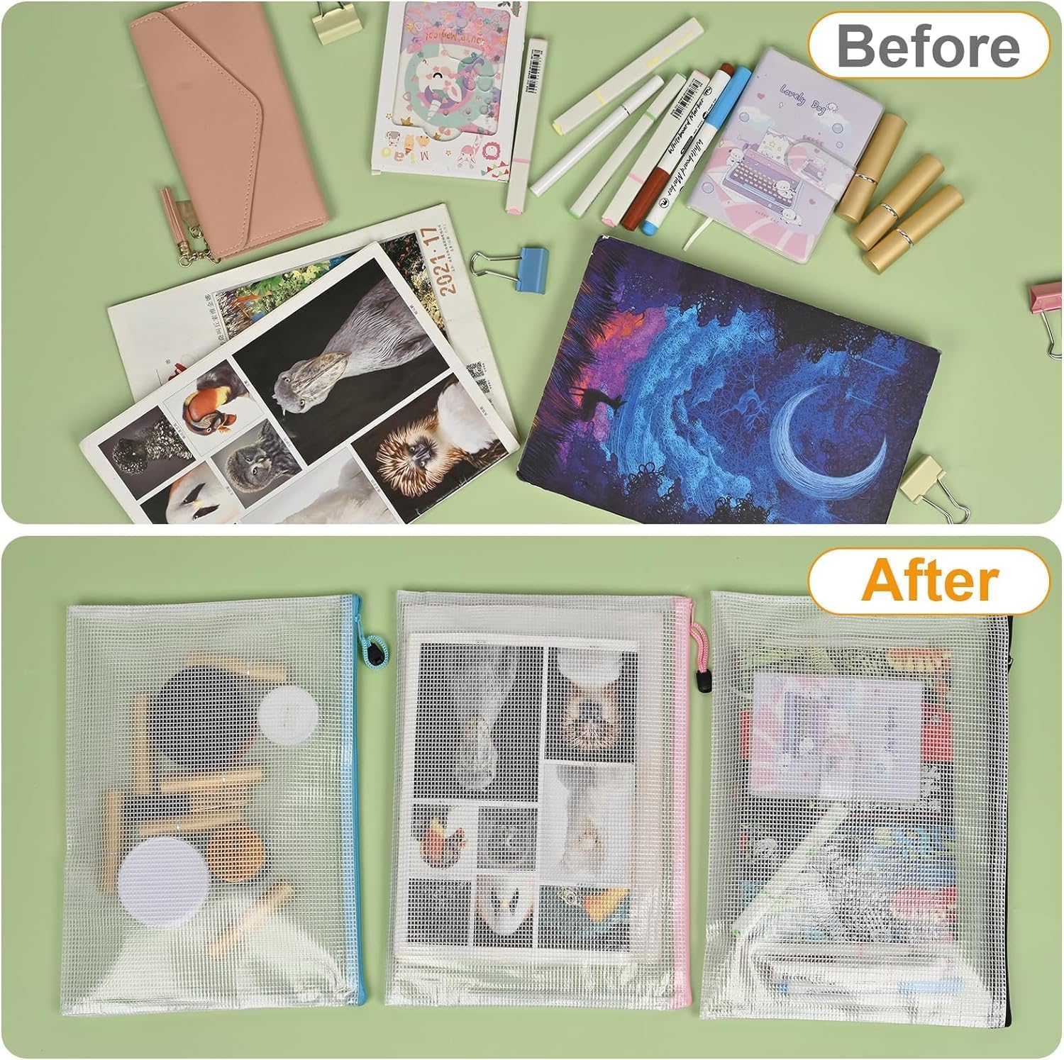 Thumbnail 5 de Jicsetk A4 Zip Lock Plastic Wallets