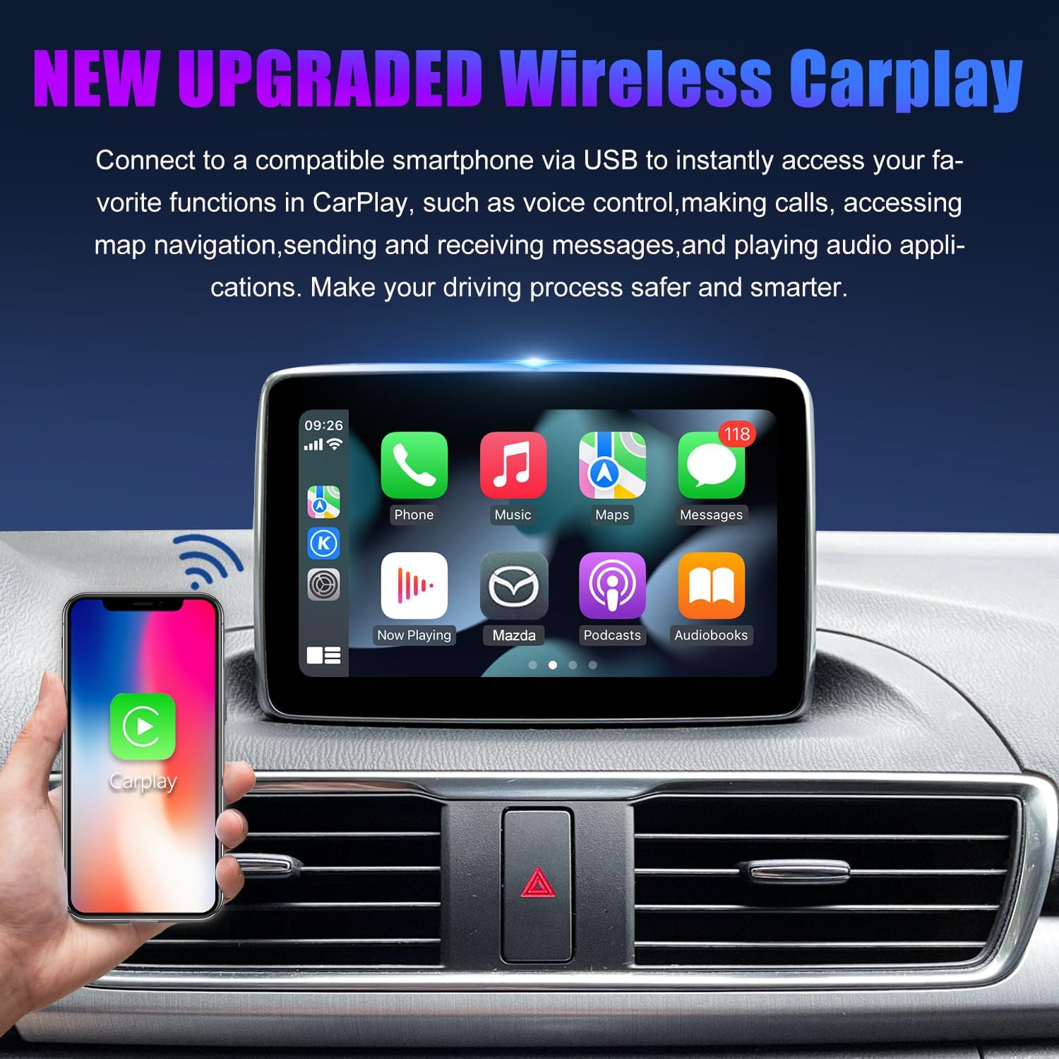 Detalle de Kit CarPlay wireless Mazda Type-C TK78