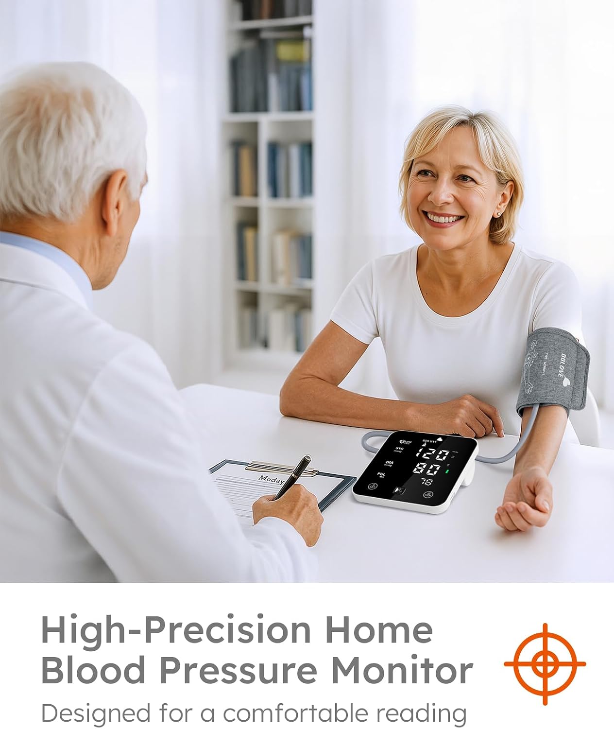 Detalle de BBLOVE Blood Pressure Monitor for Home Use – Talking Upper Arm BP Monitor with 22–42 cm cuff